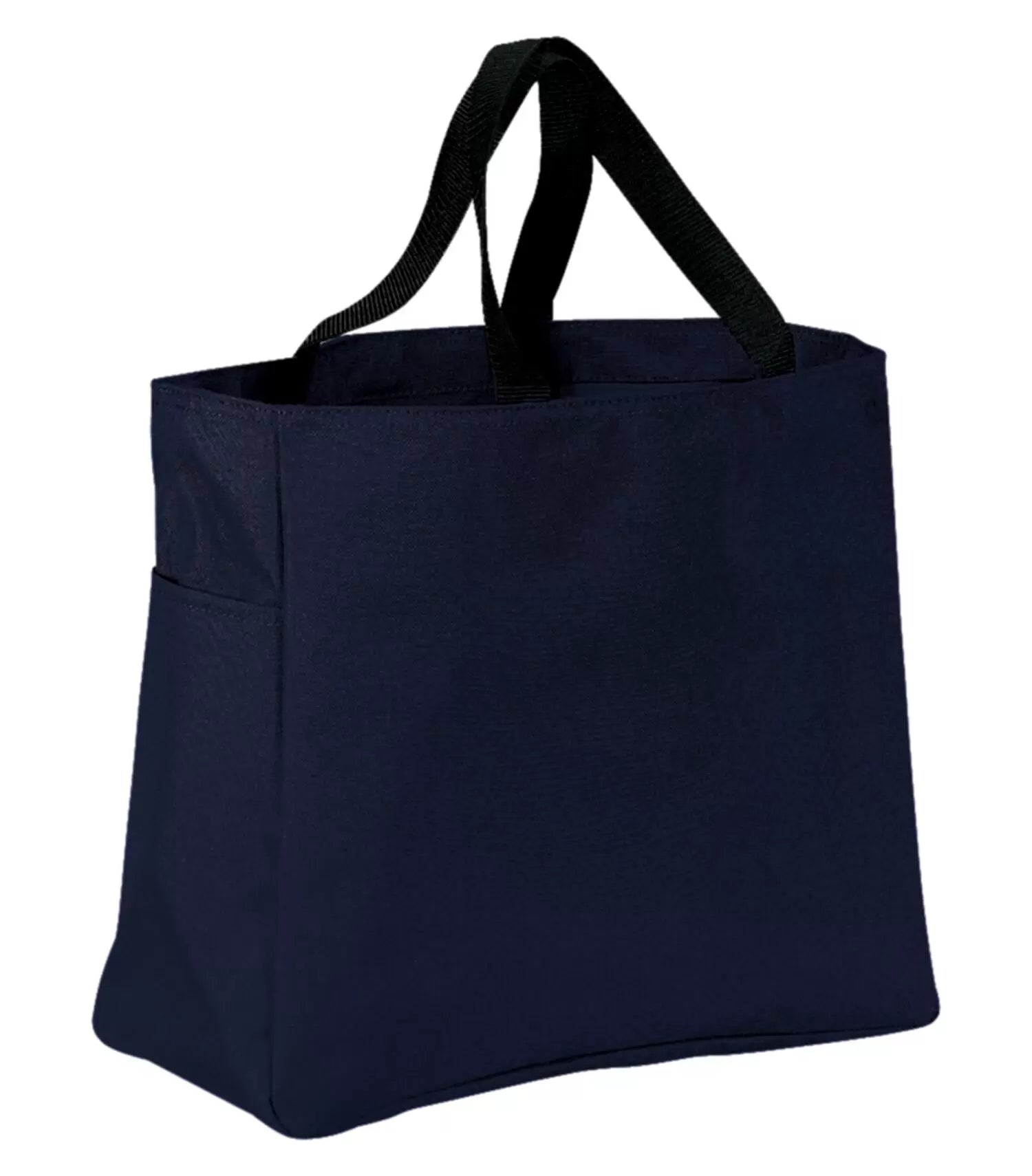Durable 18 L Everyday Essential Reusable Tote Bag with Side Pocket Navy 18 litre tote ATC tote bag Created by Product Upload everyday tote grocery bag polyester tote reusable tote bag side pocket tote tote bags