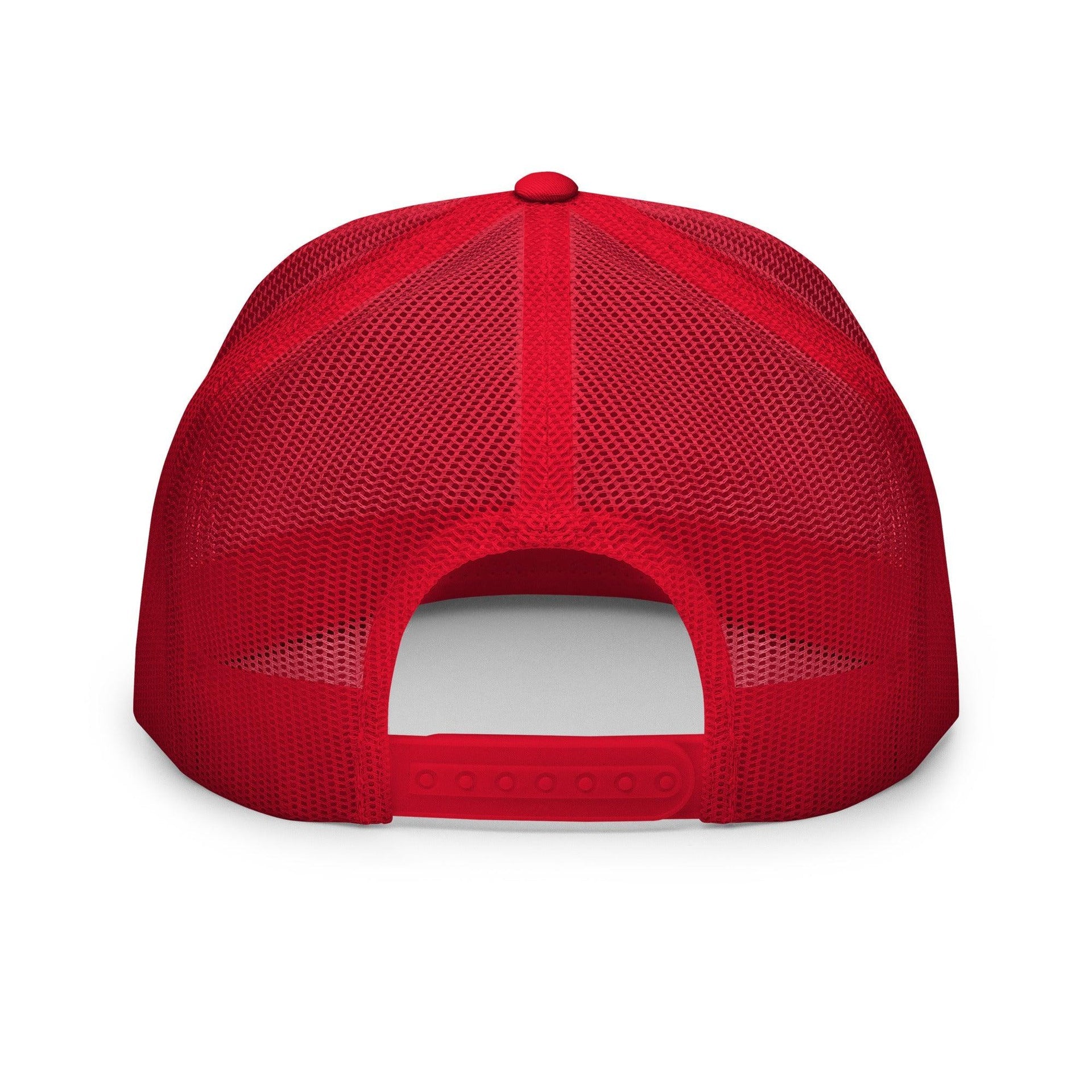 Premium Bad Day to be a Beer Embroidered Flat Bill Brim Mesh Trucker Hat | Custom Embroidery Available - Fast Turnaround Capital Crowns Funny Trucker Hats