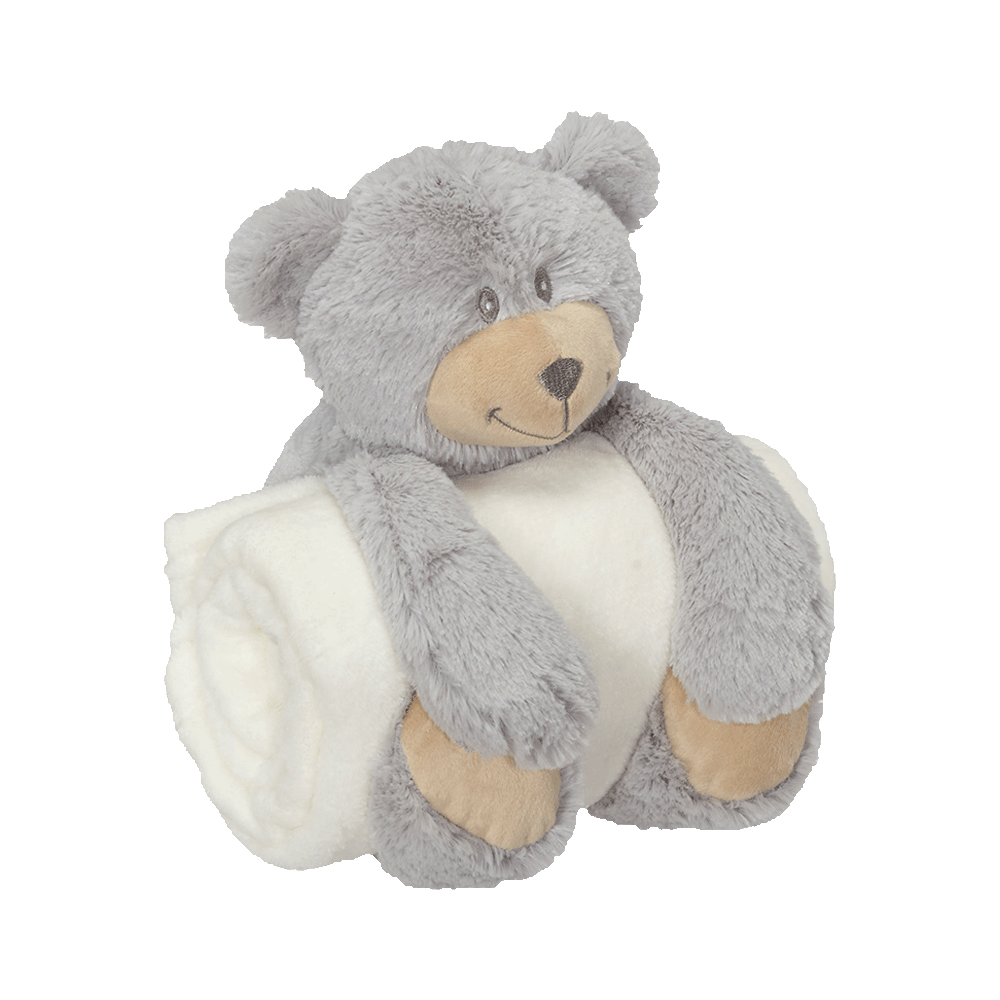 Bear Blankey Hugger Bear blankey embroidable gray