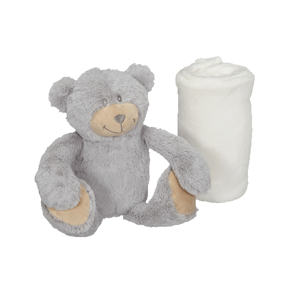 Bear Blankey Hugger Bear blankey embroidable gray
