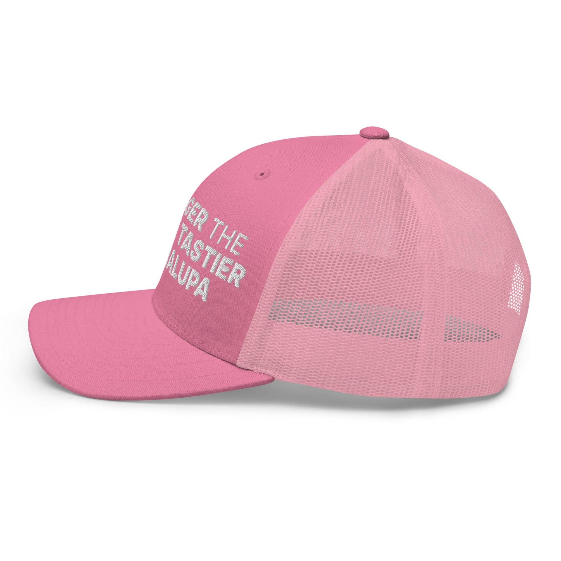 The Bigger the Fupa the Tastier the Chalupa Embroidered Mesh Trucker Hat Capital Crowns Funny Trucker Hats