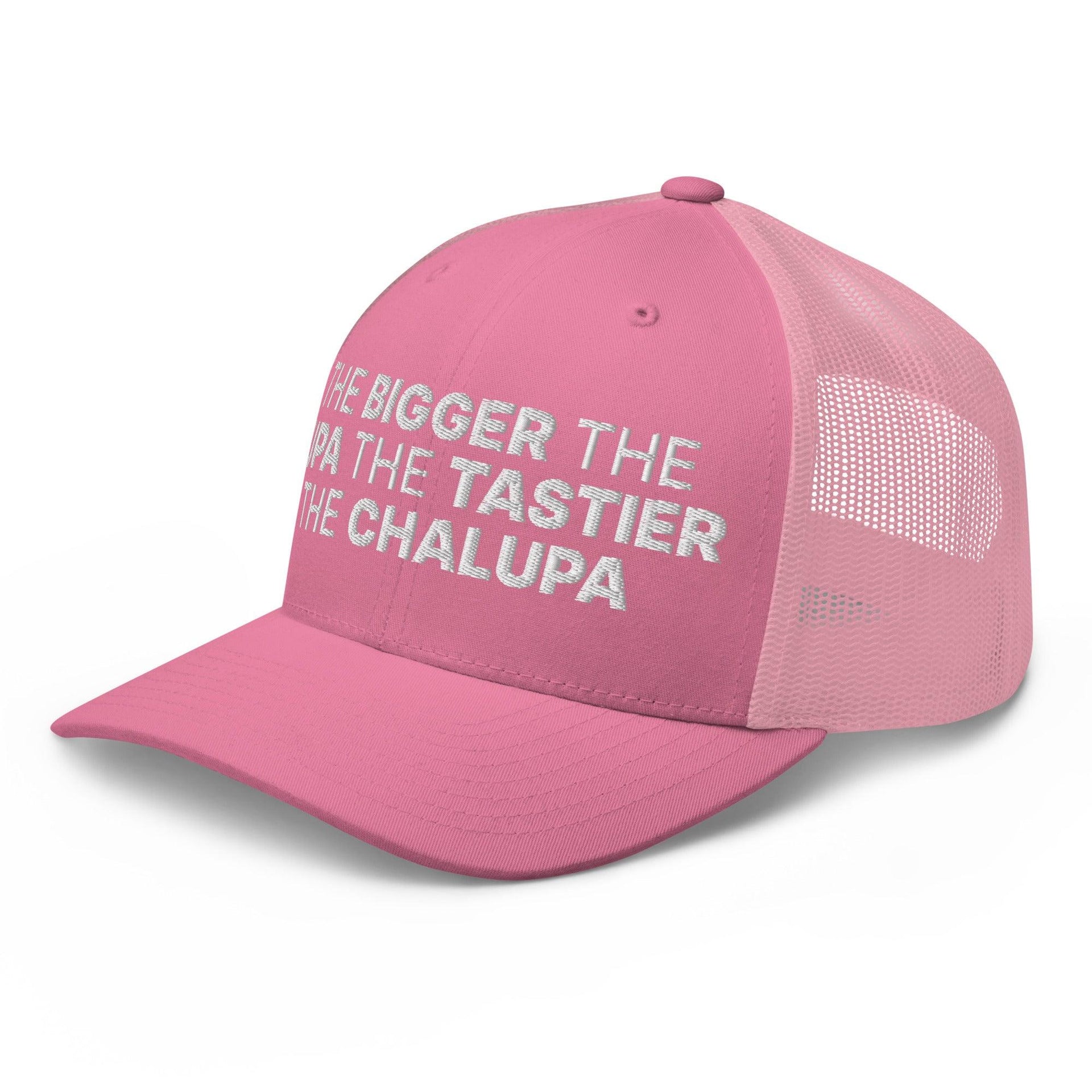 The Bigger the Fupa the Tastier the Chalupa Embroidered Mesh Trucker Hat Capital Crowns Funny Trucker Hats