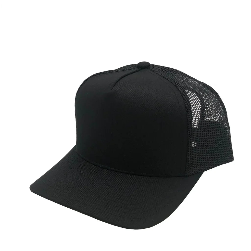 NISSI CAPS GNV-008M, - Premium Pro Style Mesh Trucker Cap, Black