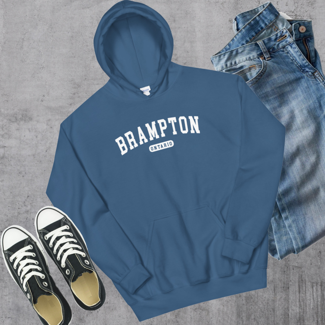 Brampton College Hoodie Indigo Blue Canadian City Apparel