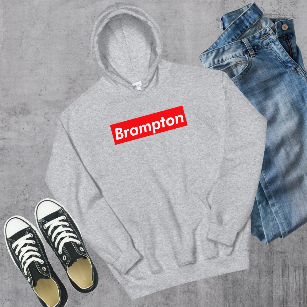 Brampton Supreme'd Hoodie - Toronto Embroidery Sport Grey bulk orders canadian city apparel custom decoration custom embroidery custom hoodies embroidered hoodies embroidery service fast turnaround professional embroidery pullover sweatshirts toronto embroidery