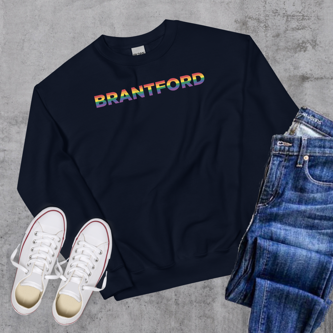 Brantford Pride Crewneck Navy Canadian City Apparel
