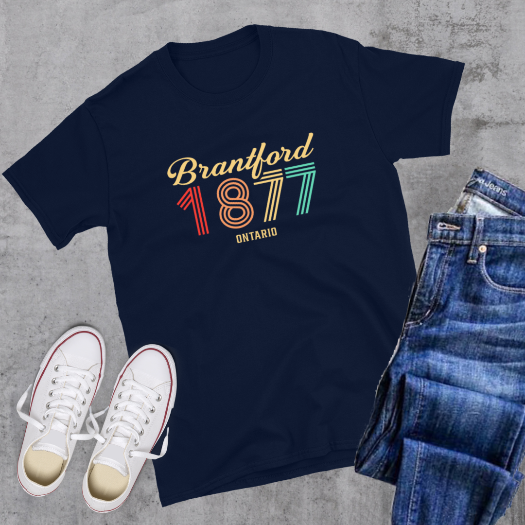 Brantford Vintage Tee Navy Canadian City Apparel