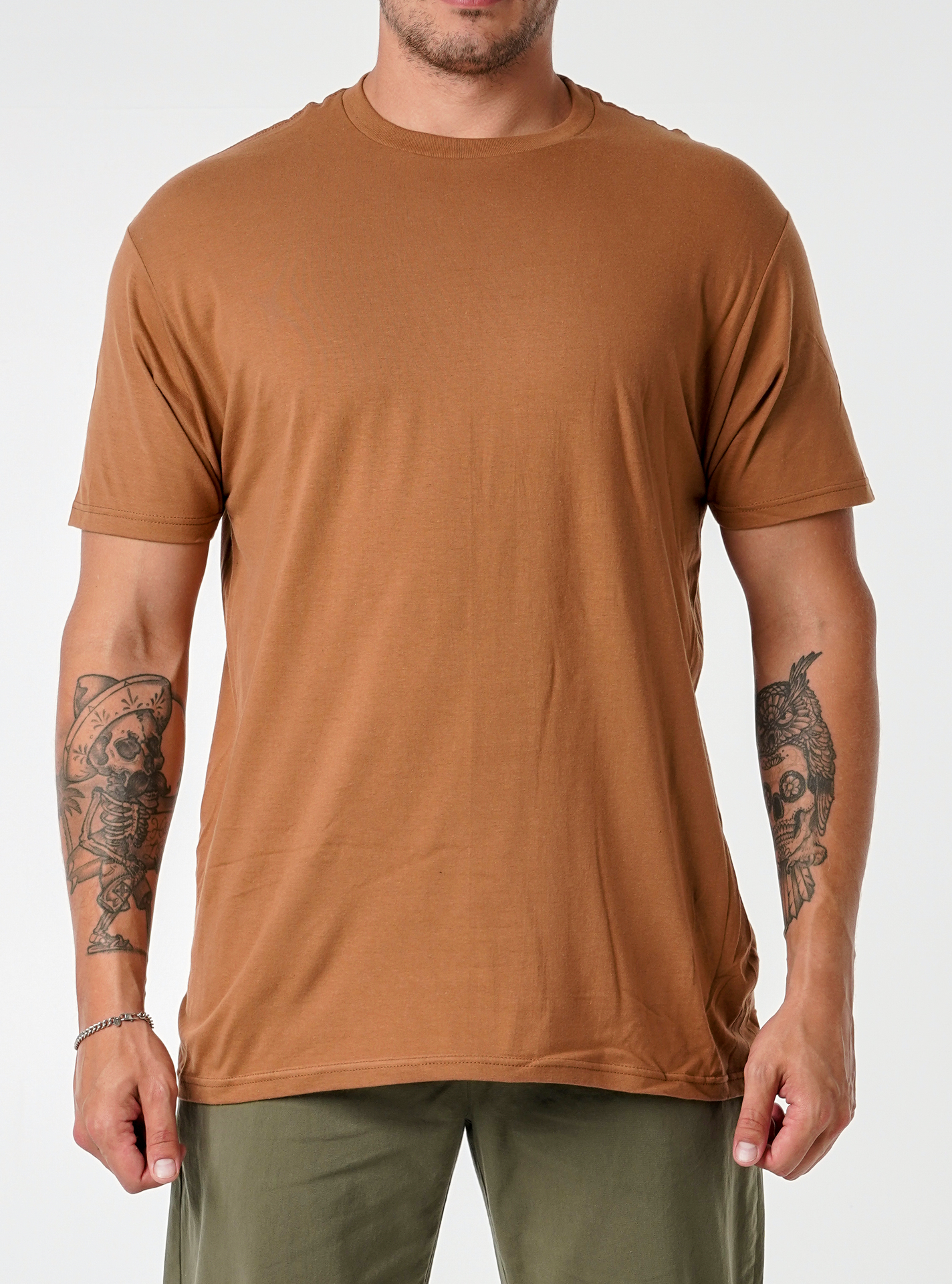 47151 - Men's Premium Tee Brown Sugar 47151 COTTON FITTED Lightweight MEN mens OPTIMA Premium REGULAR shsdparentproduct tearaway