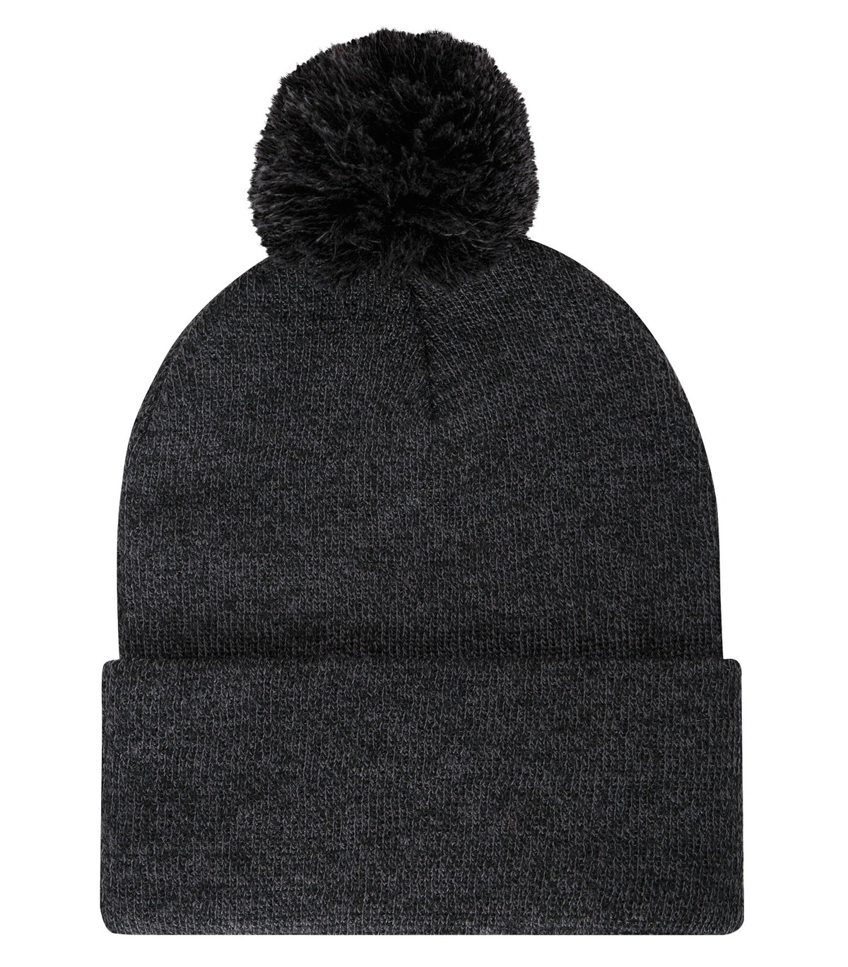ATC Everyday Collection C1202, Everyday Pom Pom Cuff Toque, Black Heather*