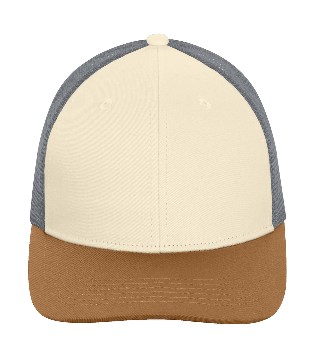 ATC Everyday Collection C1318TRI, Everyday Tri-colour Snapback Trucker Cap, Crème/Caramel/Grey