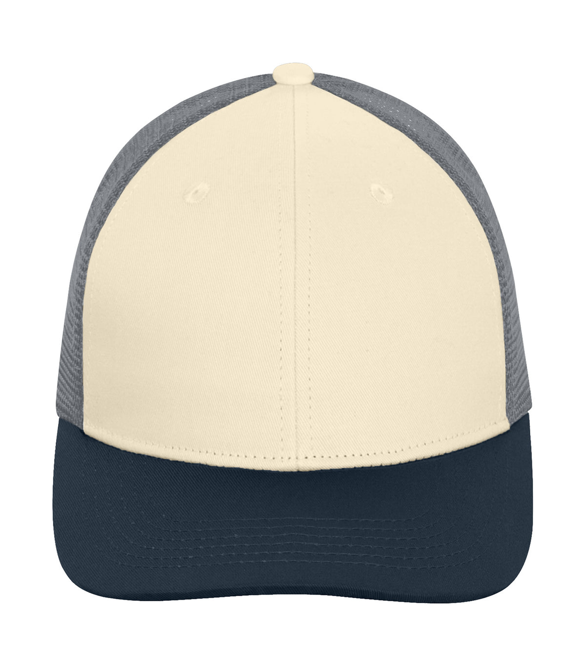 ATC Everyday Collection C1318TRI, Everyday Tri-colour Snapback Trucker Cap, Crème/Dark Navy/Grey
