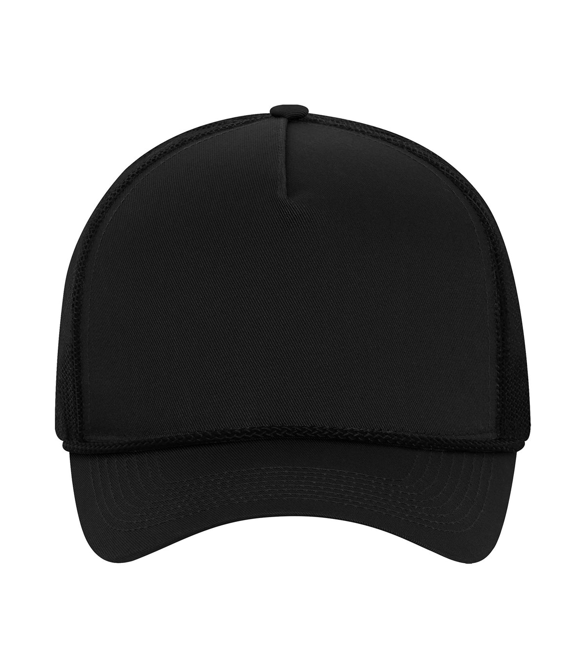 ATC Everyday Collection C1343, Everyday Cotton Twill 5-panel Trucker Rope Cap, Black/Black/Black