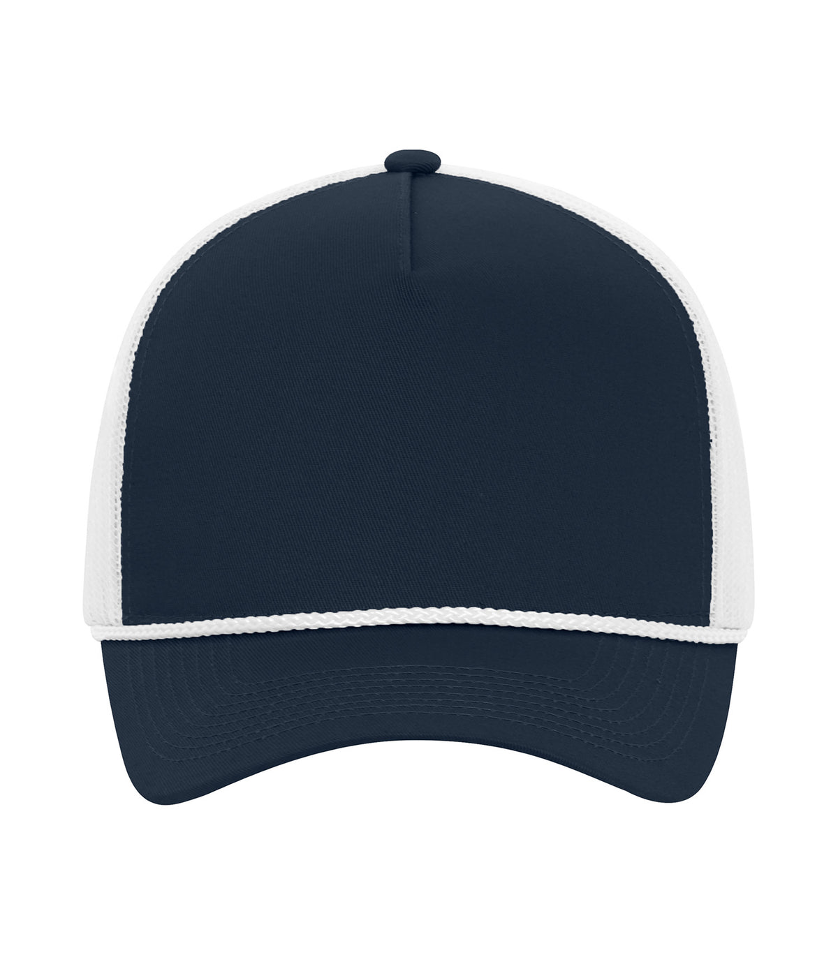 ATC Everyday Collection C1343, Everyday Cotton Twill 5-panel Trucker Rope Cap, Navy/White/White