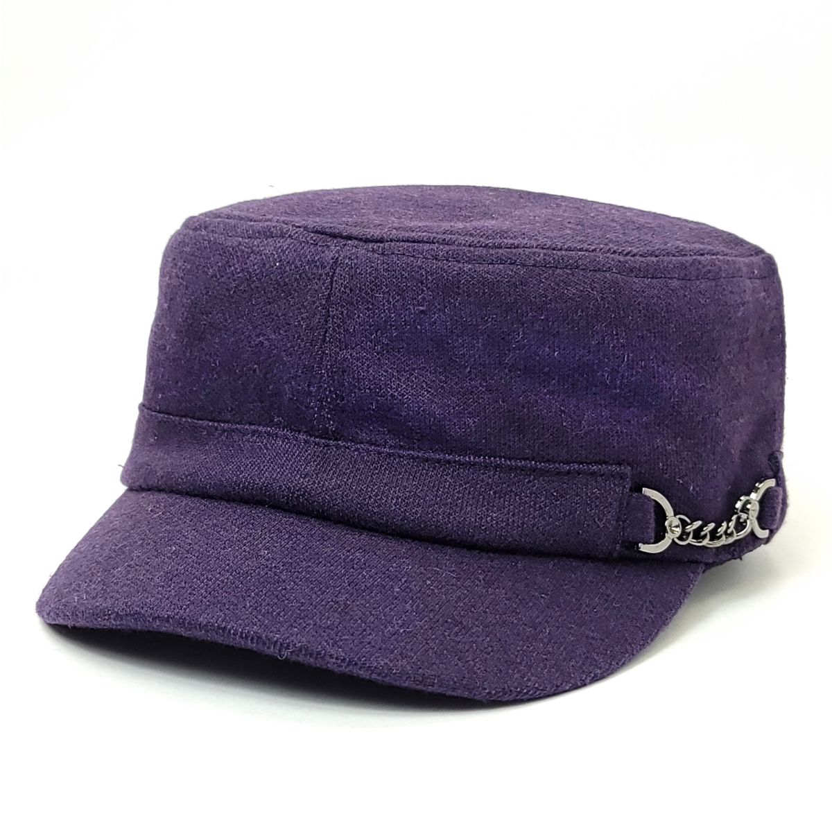 Cadet Cap - Chain Decor, JA7044, Purple Military Cap