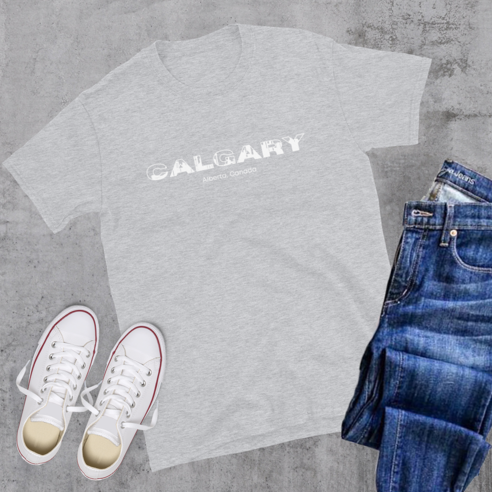 Calgary Landmarks Tee - Toronto Embroidery alberta bulk orders canadian city apparel custom decoration custom embroidery custom shirts custom t-shirts embroidered shirts embroidery service fast turnaround professional embroidery tee shirts toronto embroidery