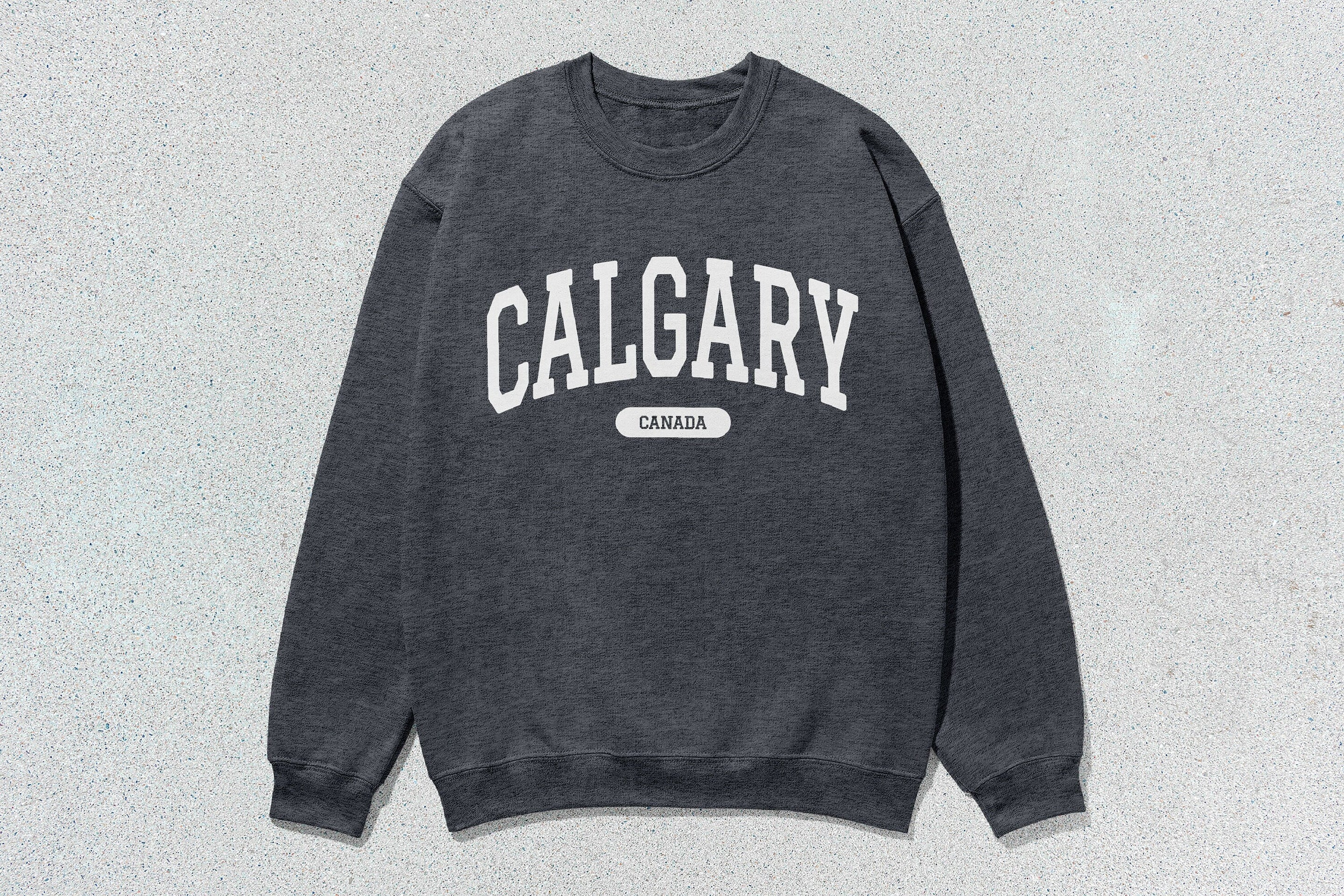 Calgary - Unisex Heavy Blend™ Crewneck Sweatshirt Charcoal Heather Alberta Canada Cities crewnecks hoodies sweaters