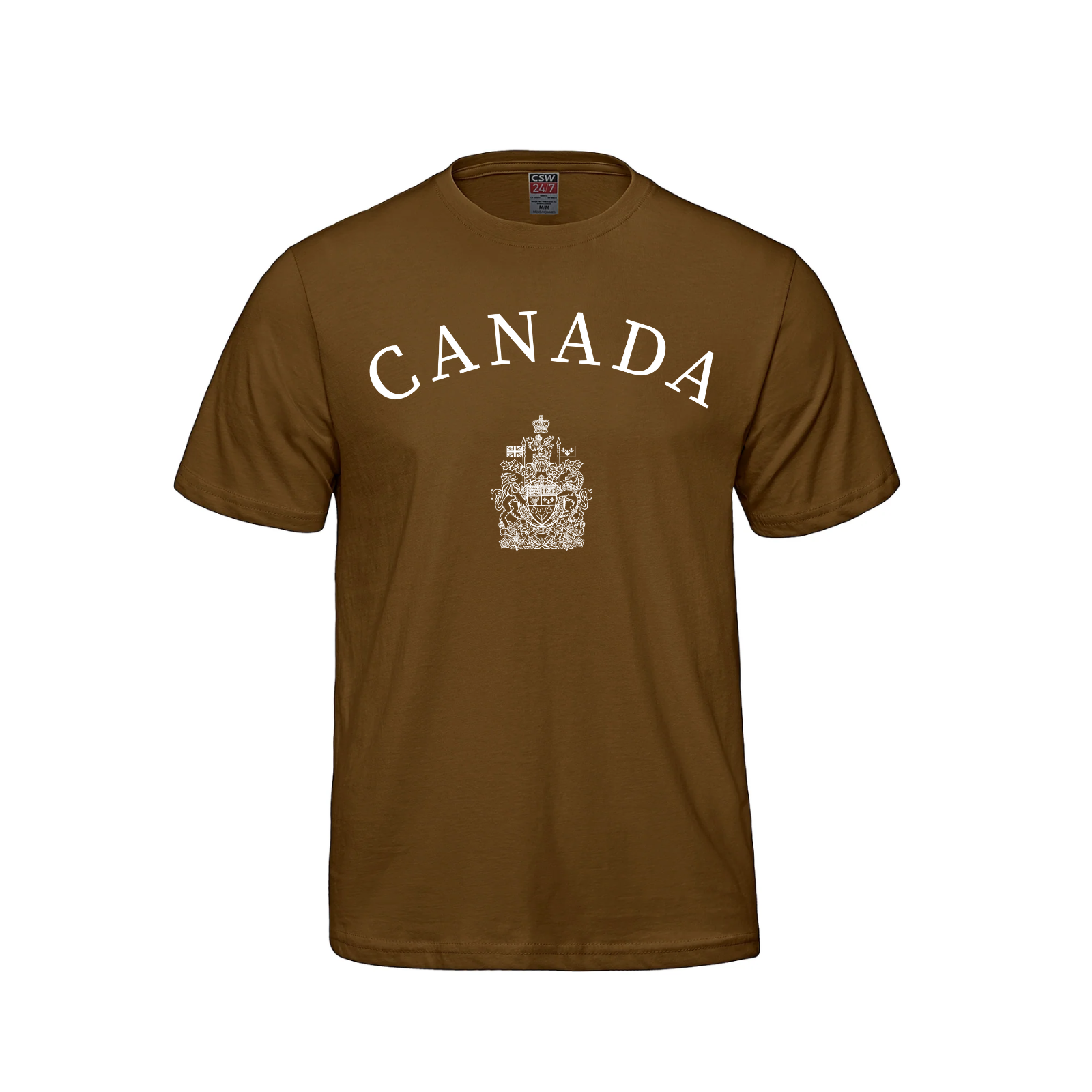 Canada Coat of Arms T-Shirt - Adult Golden Brown Canada t-shirts