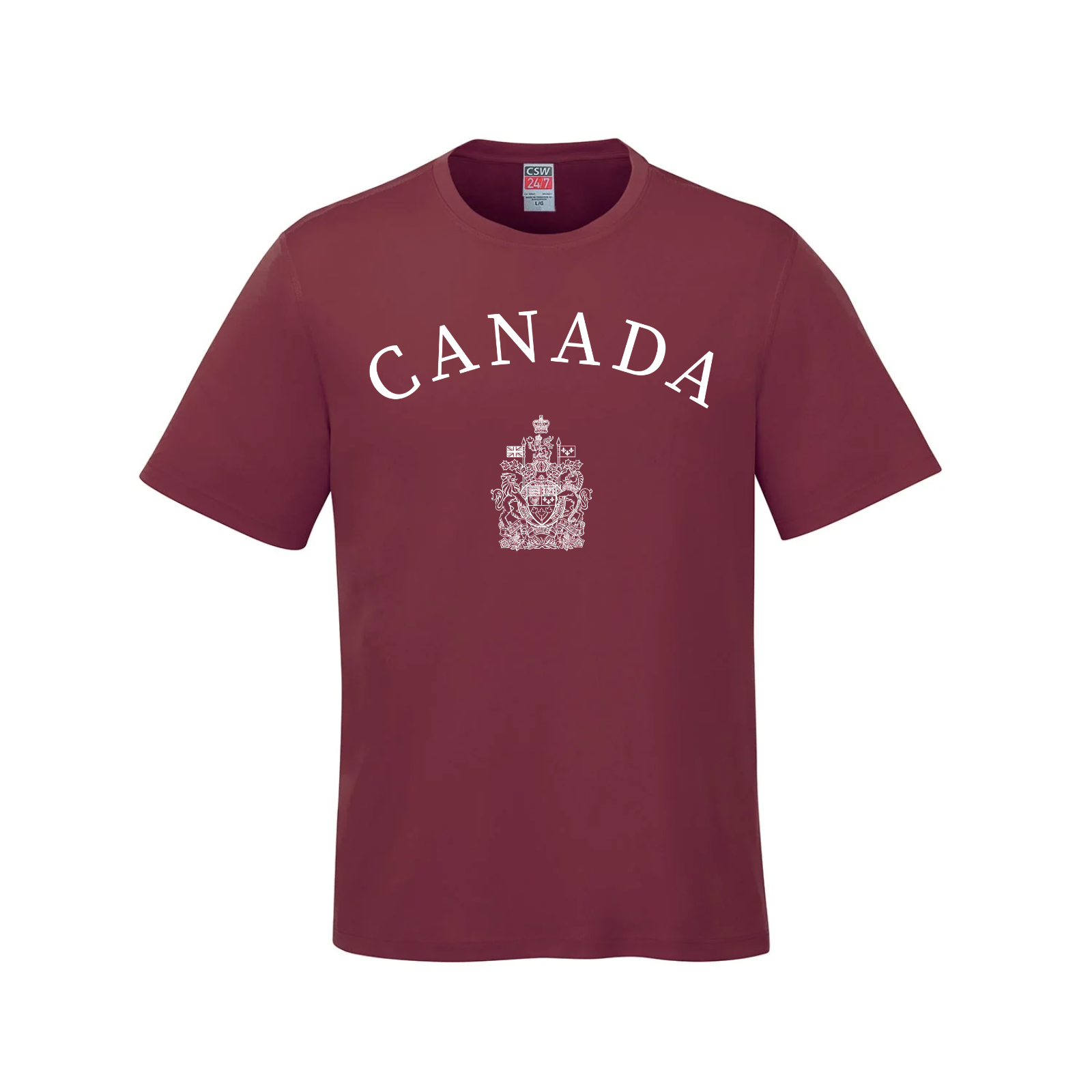 Canada Coat of Arms T-Shirt - Adult Maroon Canada t-shirts
