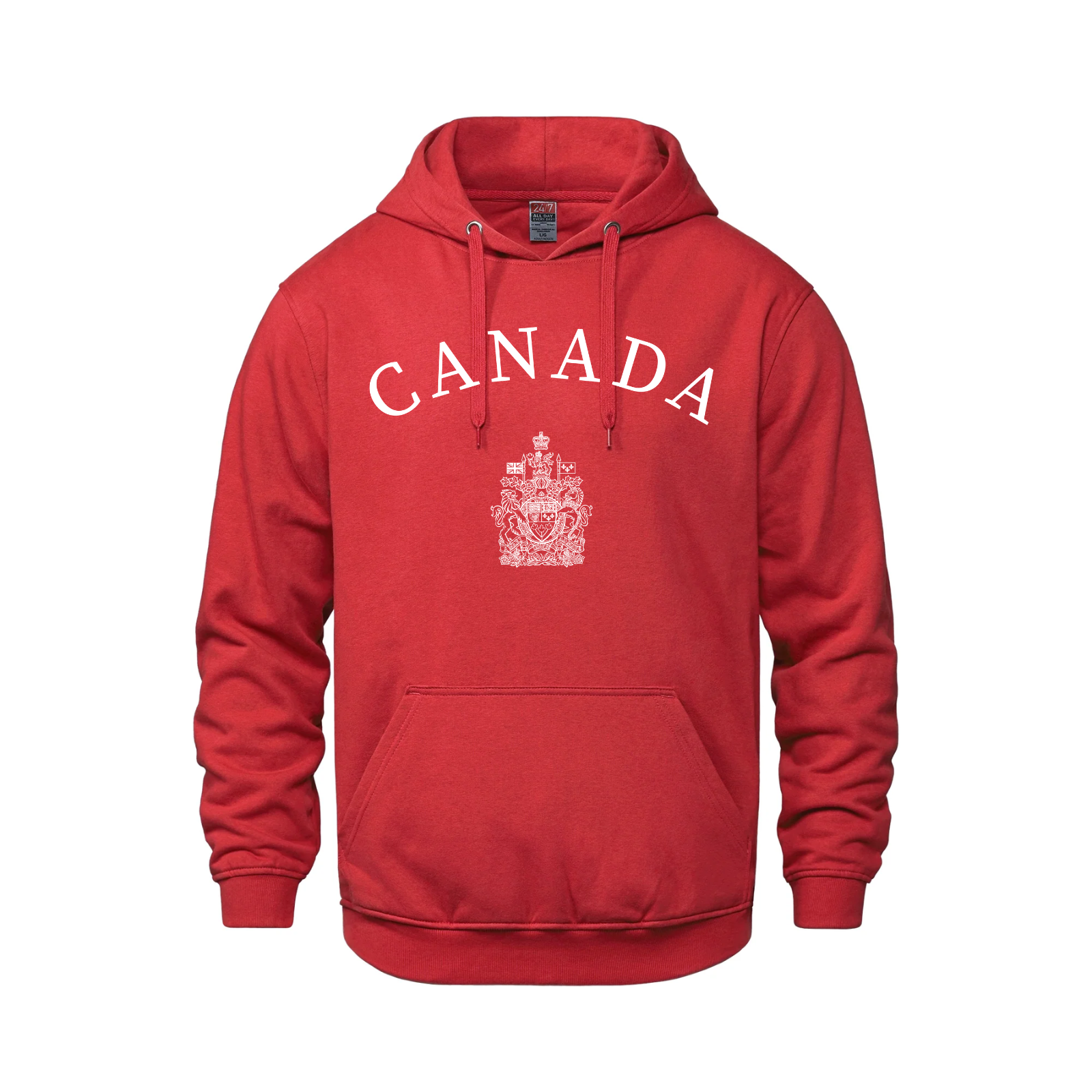 Canada featuring Coat of Arms Pullover Hoodie Red Canada made in canada Make Canada Great Again