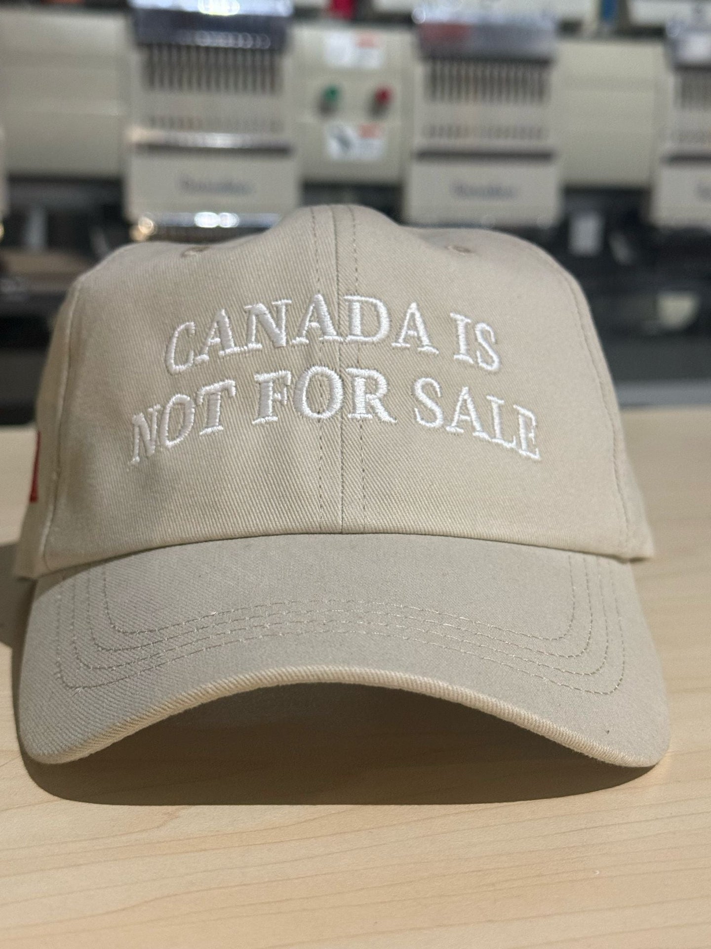 Canada is Not For Sale Hat - Stand Out with a Statement of Pride Beige Canada is Not For Sale Hat Canada Pride Hat Statement Hat
