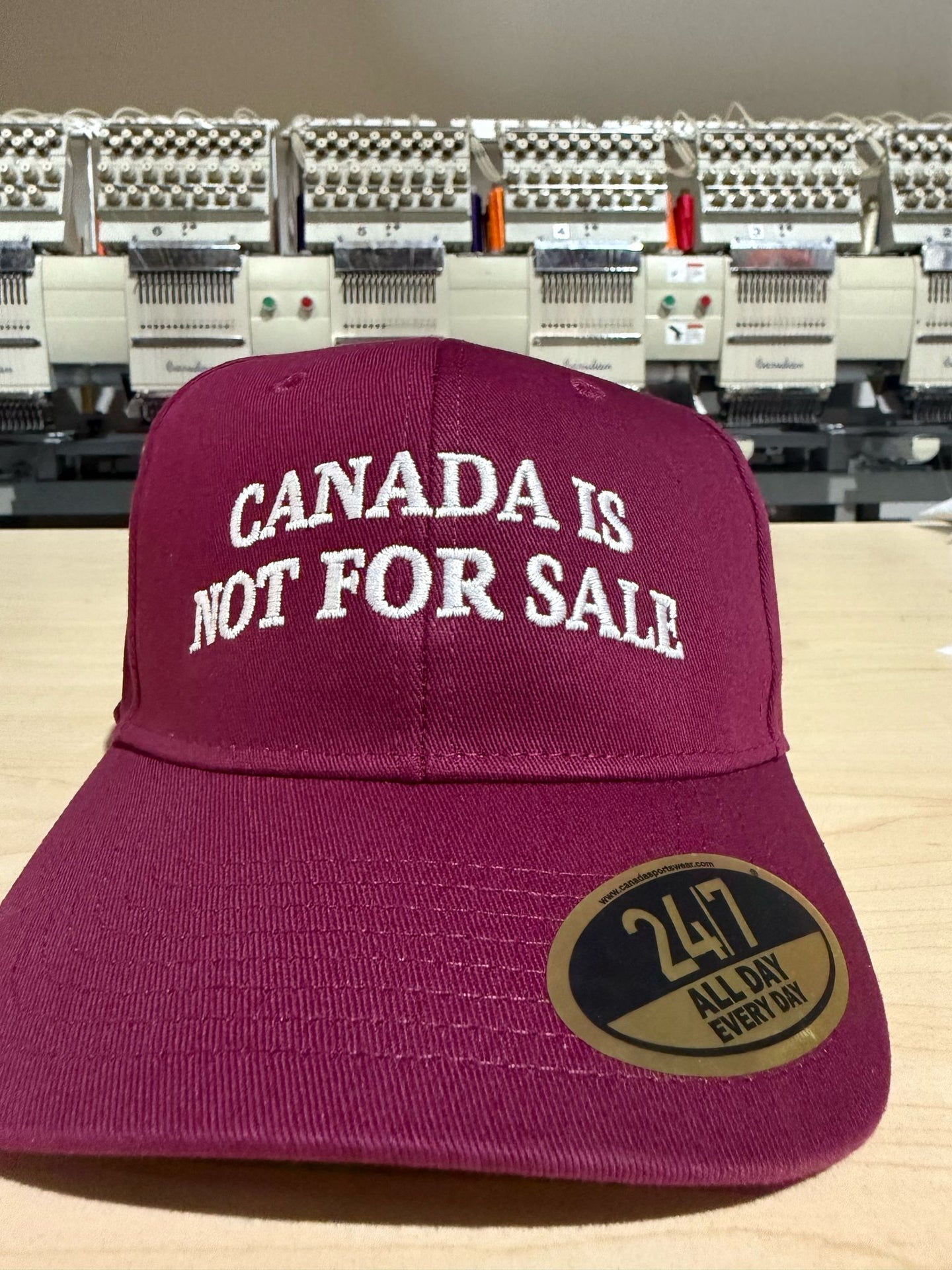 Canada is Not For Sale Hat - Stand Out with a Statement of Pride Maroon Canada is Not For Sale Hat Canada Pride Hat Statement Hat