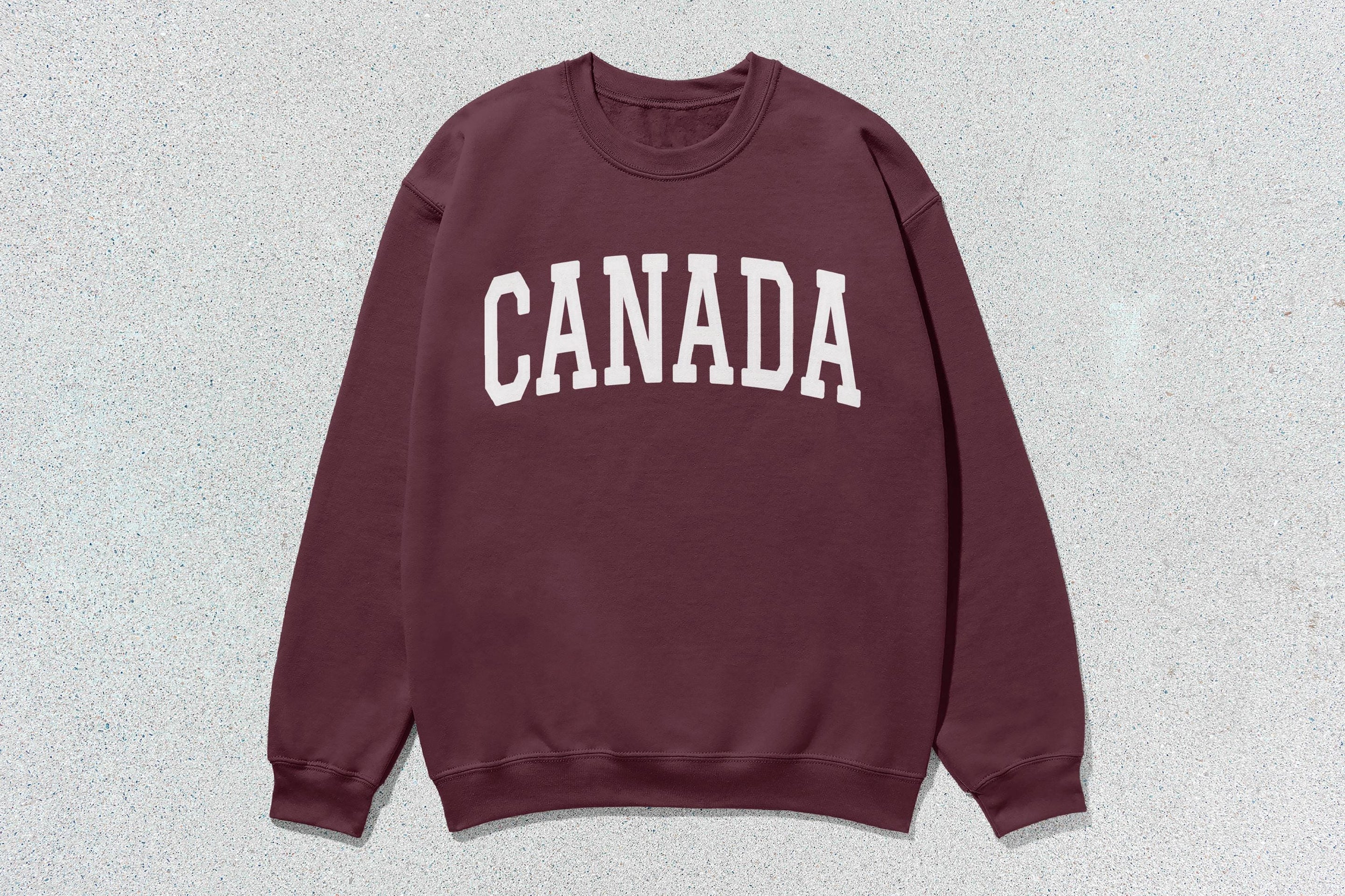 Canada - Unisex Heavyweight Crewneck Sweatshirt Maroon Canada Cities crewnecks hoodies sweaters