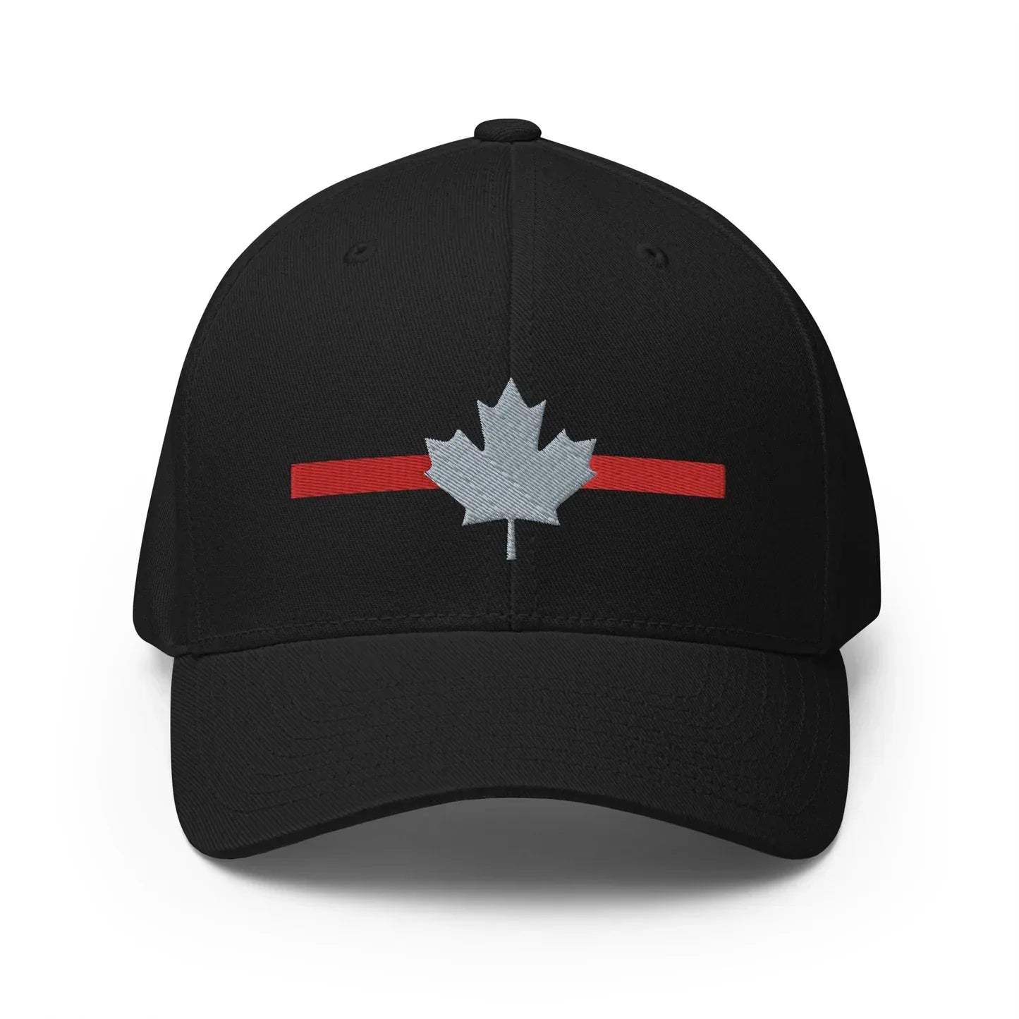 Canadian Thin Red Line Hat - Snapback Black fire fighters first responders hats thin red line