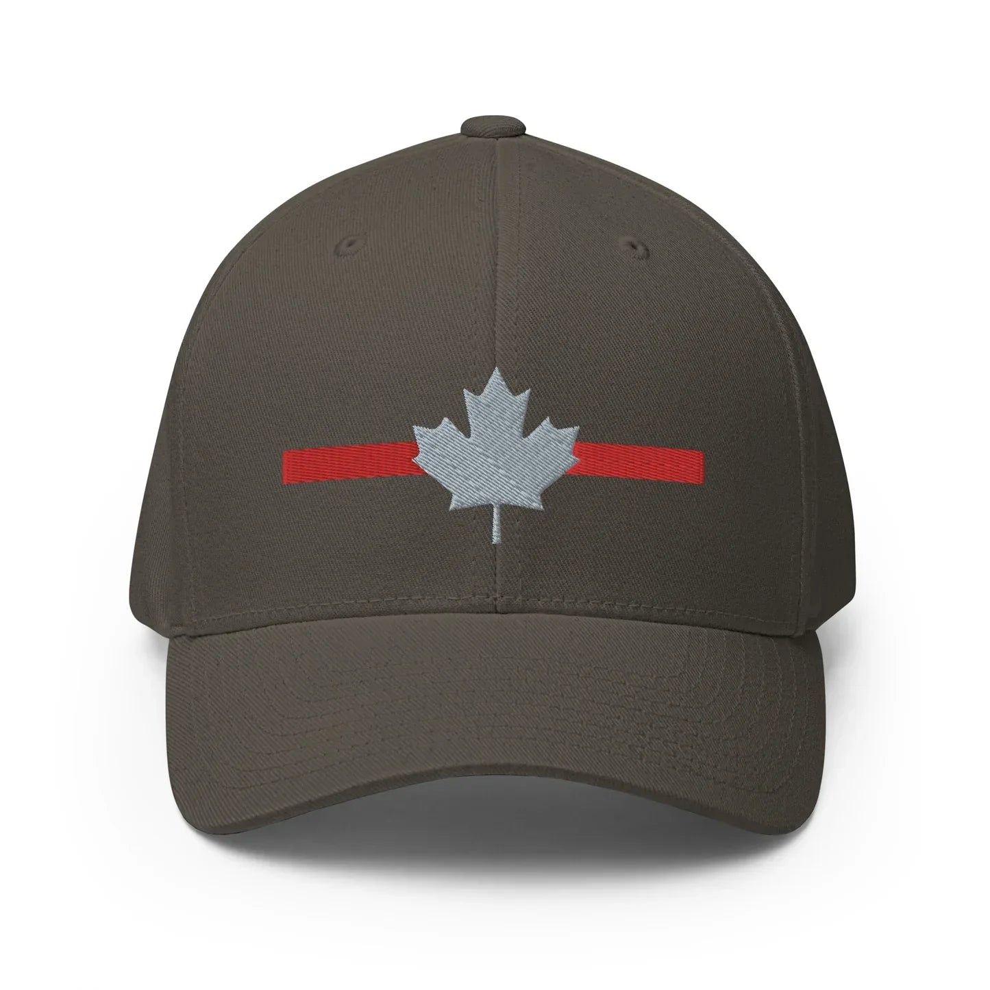 Canadian Thin Red Line Hat - Snapback Dark Grey fire fighters first responders hats thin red line