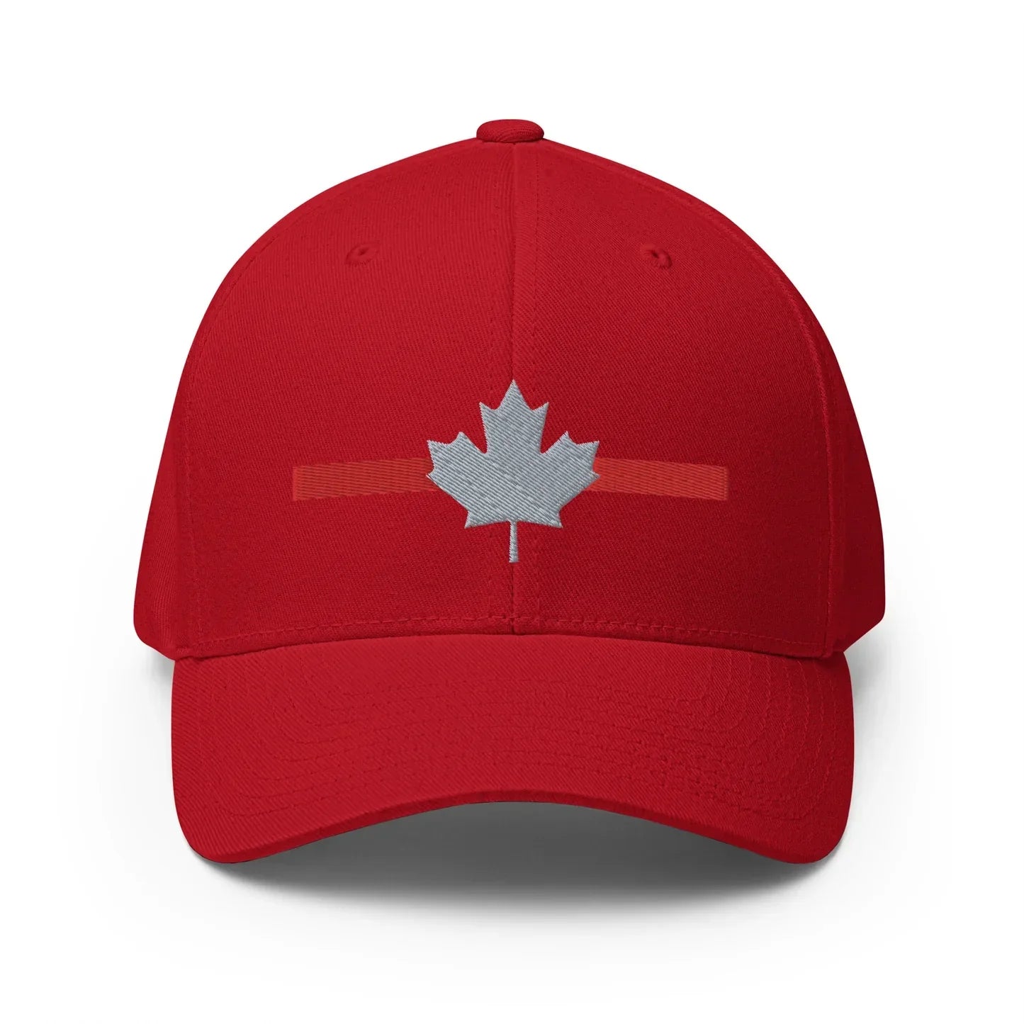 Canadian Thin Red Line Hat - Snapback Red fire fighters first responders hats thin red line