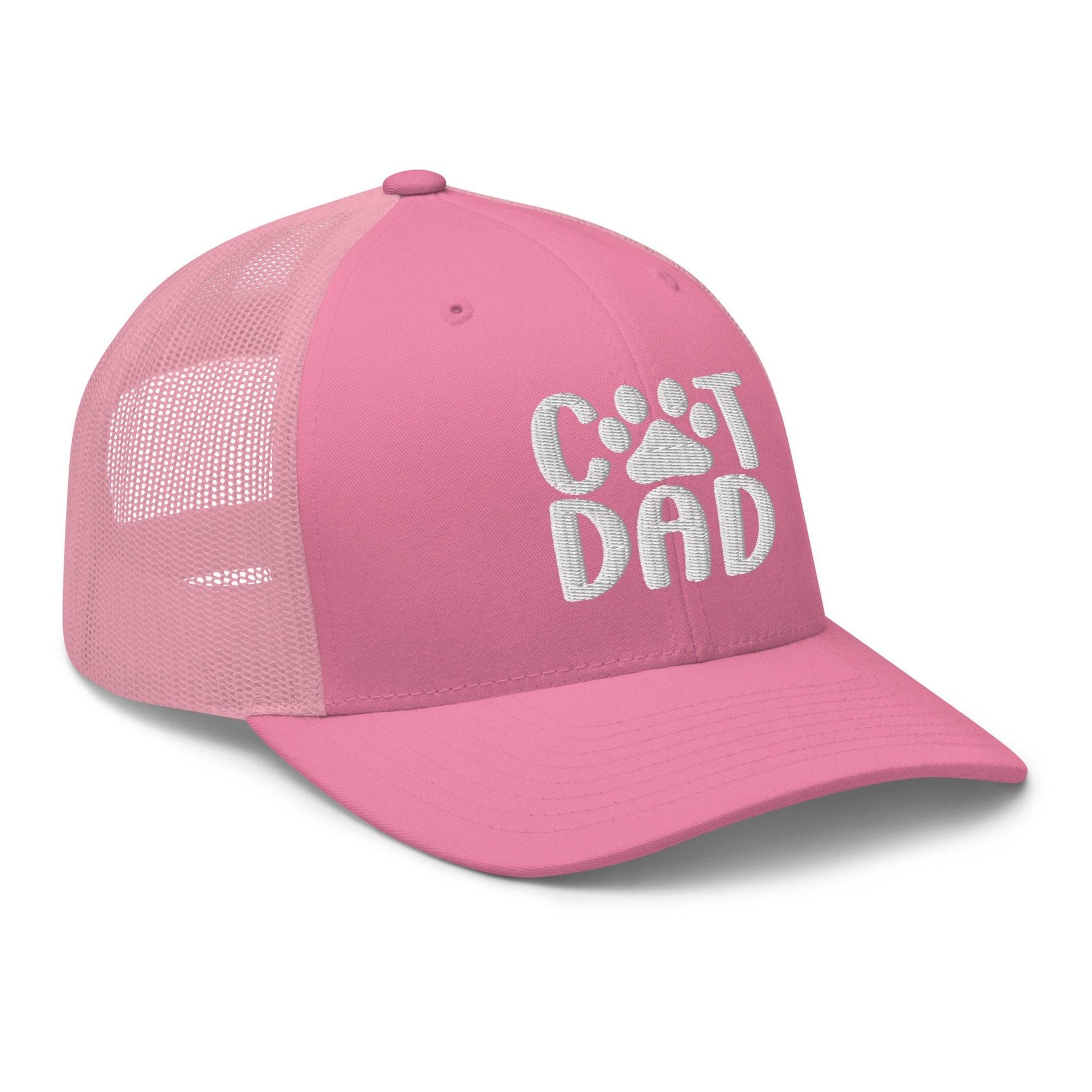Cat Dad Embroidered Mesh Trucker Hat Capital Crowns Funny Trucker Hats
