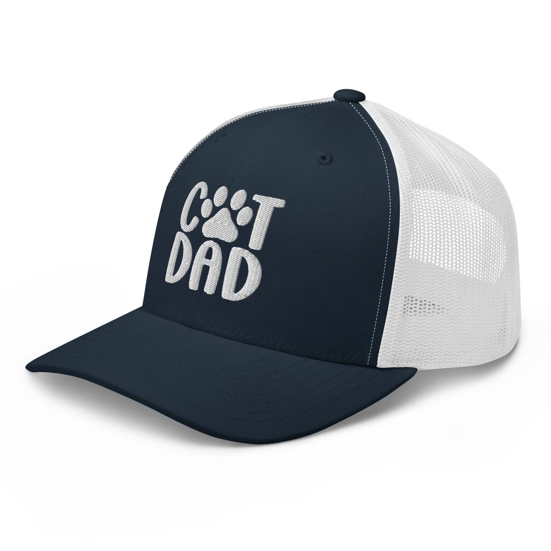 Cat Dad Embroidered Mesh Trucker Hat Capital Crowns Funny Trucker Hats