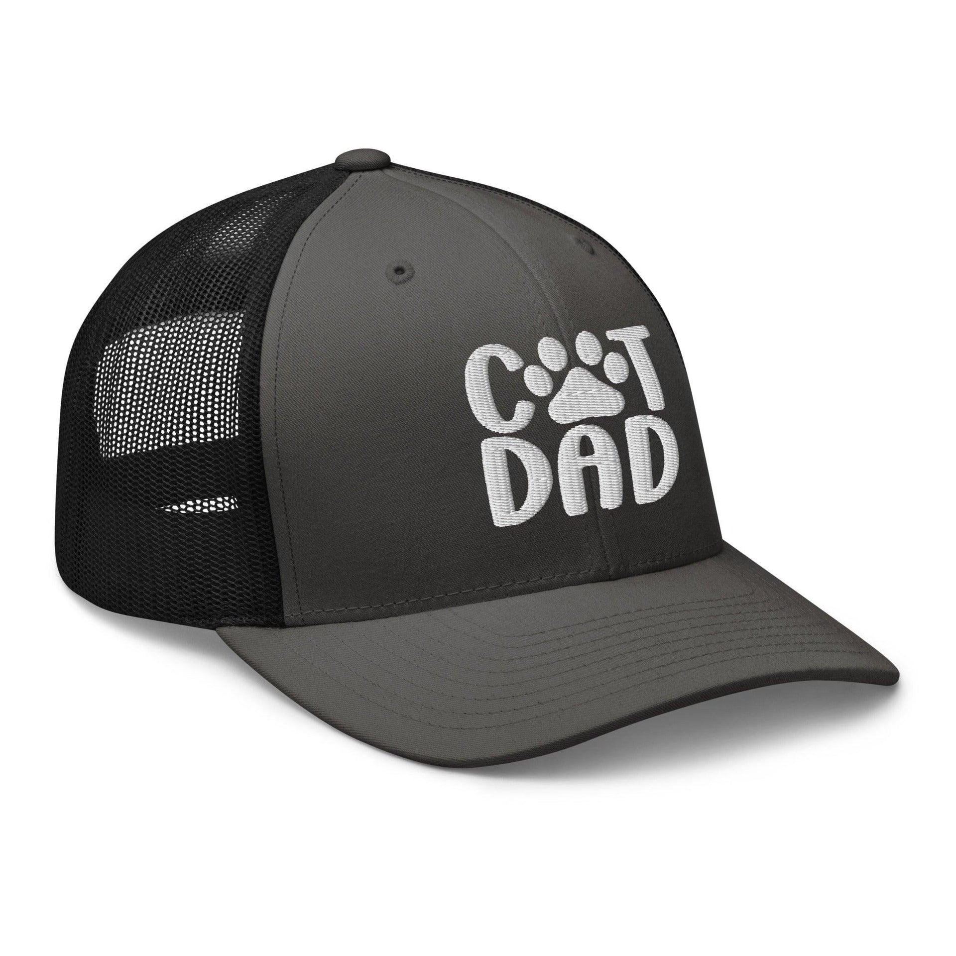 Cat Dad Embroidered Mesh Trucker Hat Capital Crowns Funny Trucker Hats