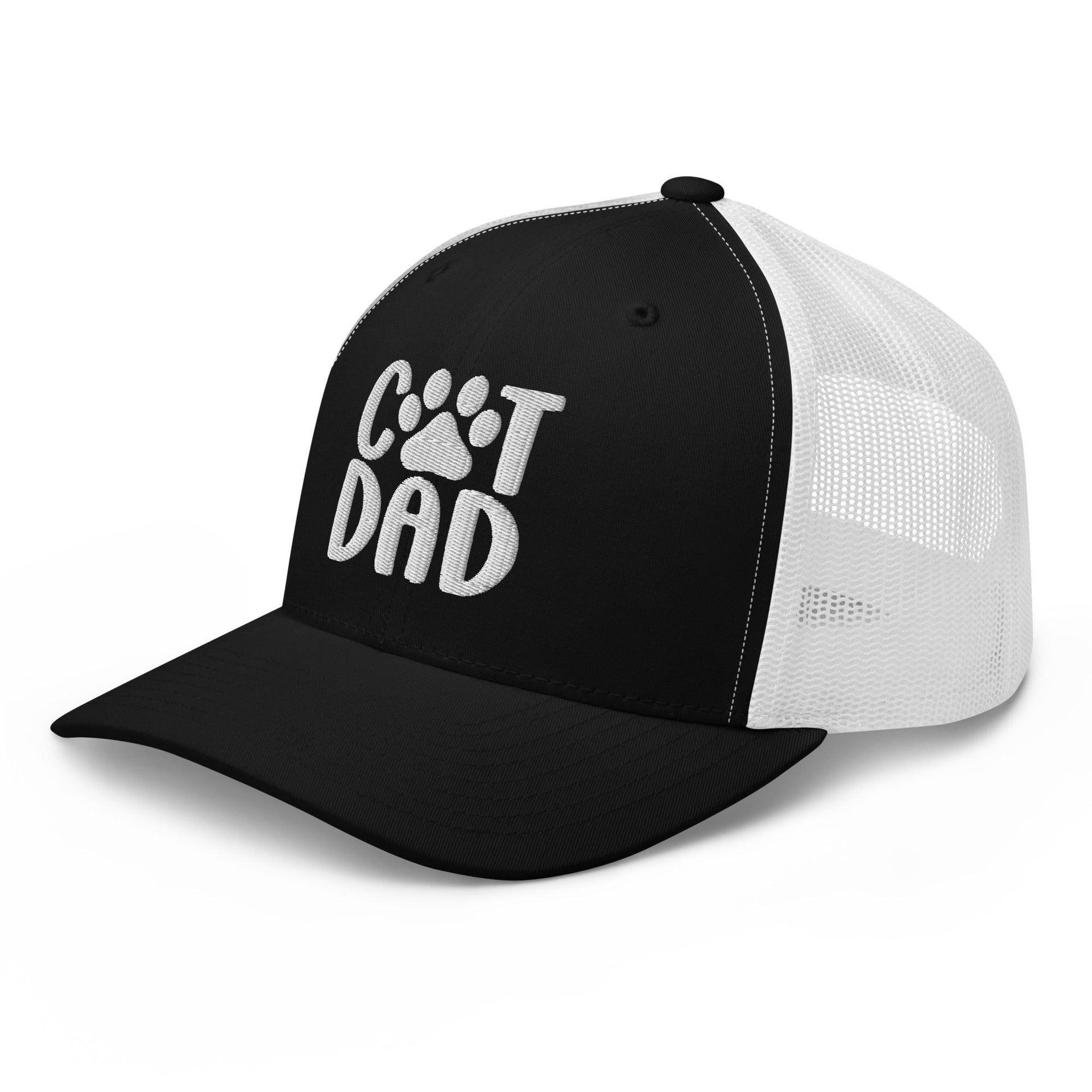 Cat Dad Embroidered Mesh Trucker Hat Capital Crowns Funny Trucker Hats