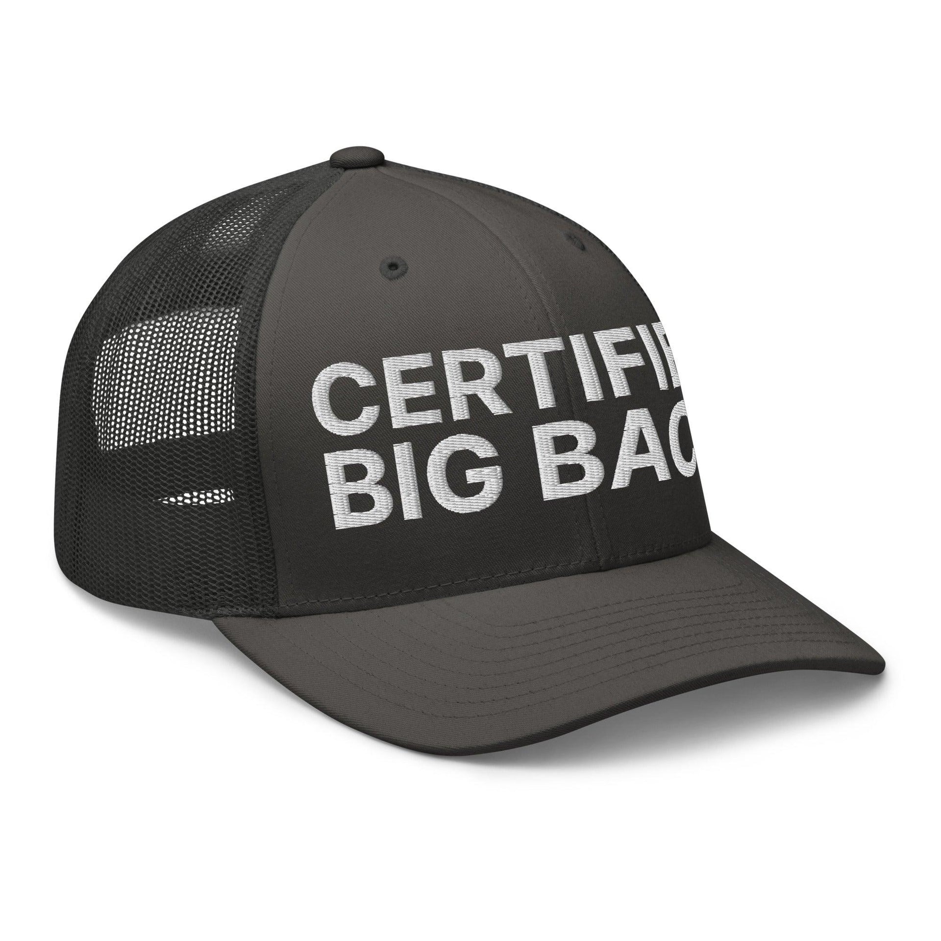 Certified Big Back Embroidered Mesh Trucker Hat Capital Crowns Funny Trucker Hats