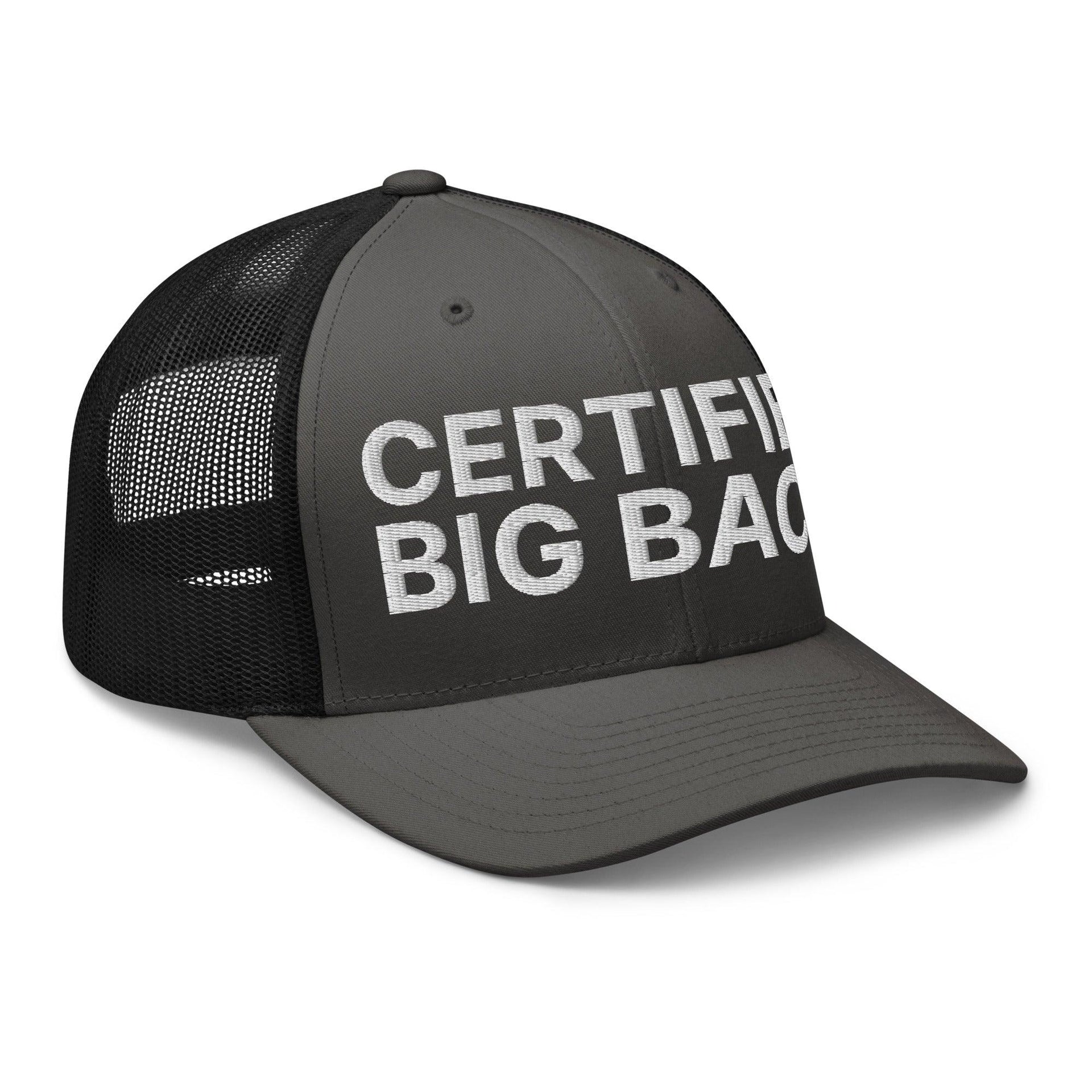 Certified Big Back Embroidered Mesh Trucker Hat Capital Crowns Funny Trucker Hats