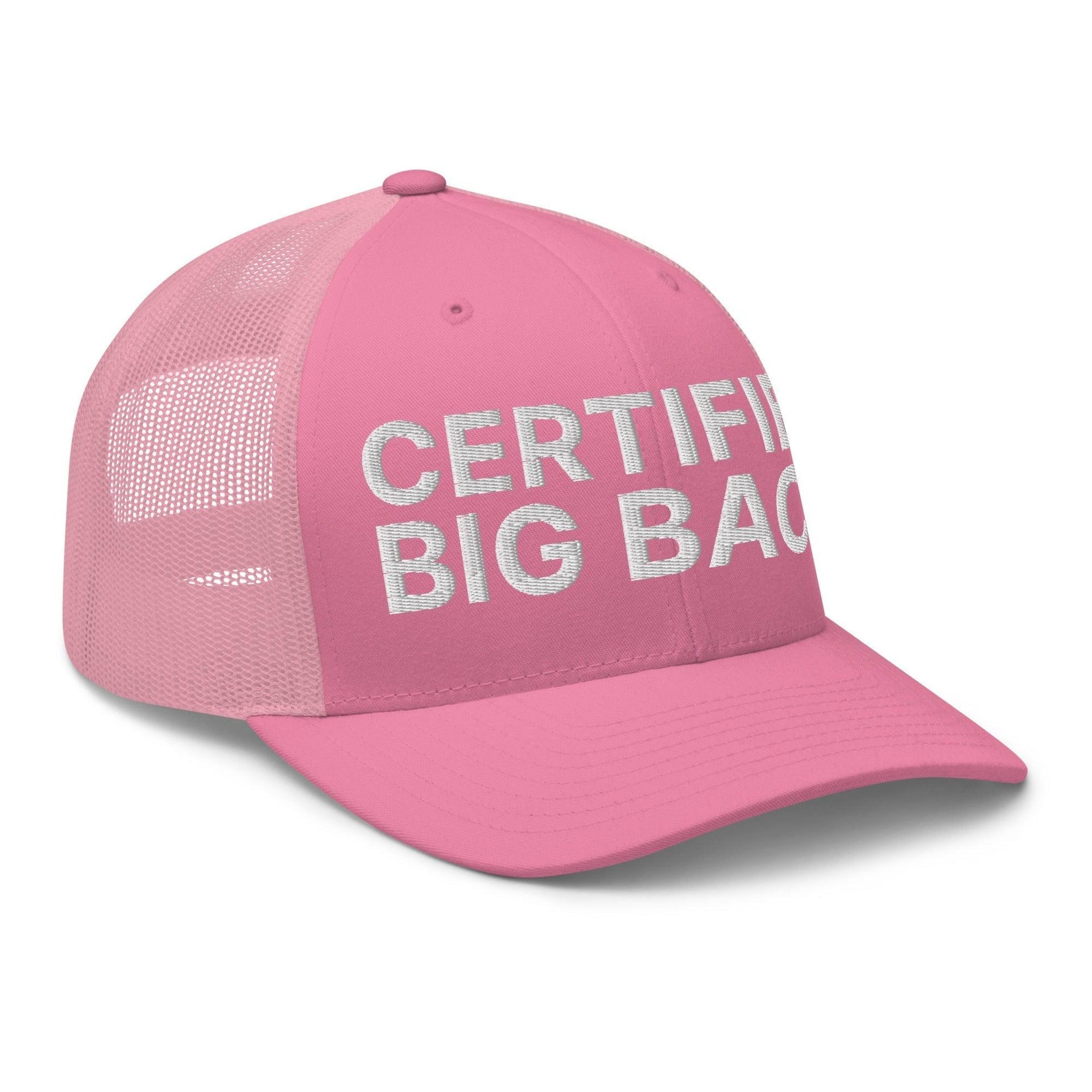 Certified Big Back Embroidered Mesh Trucker Hat Capital Crowns Funny Trucker Hats