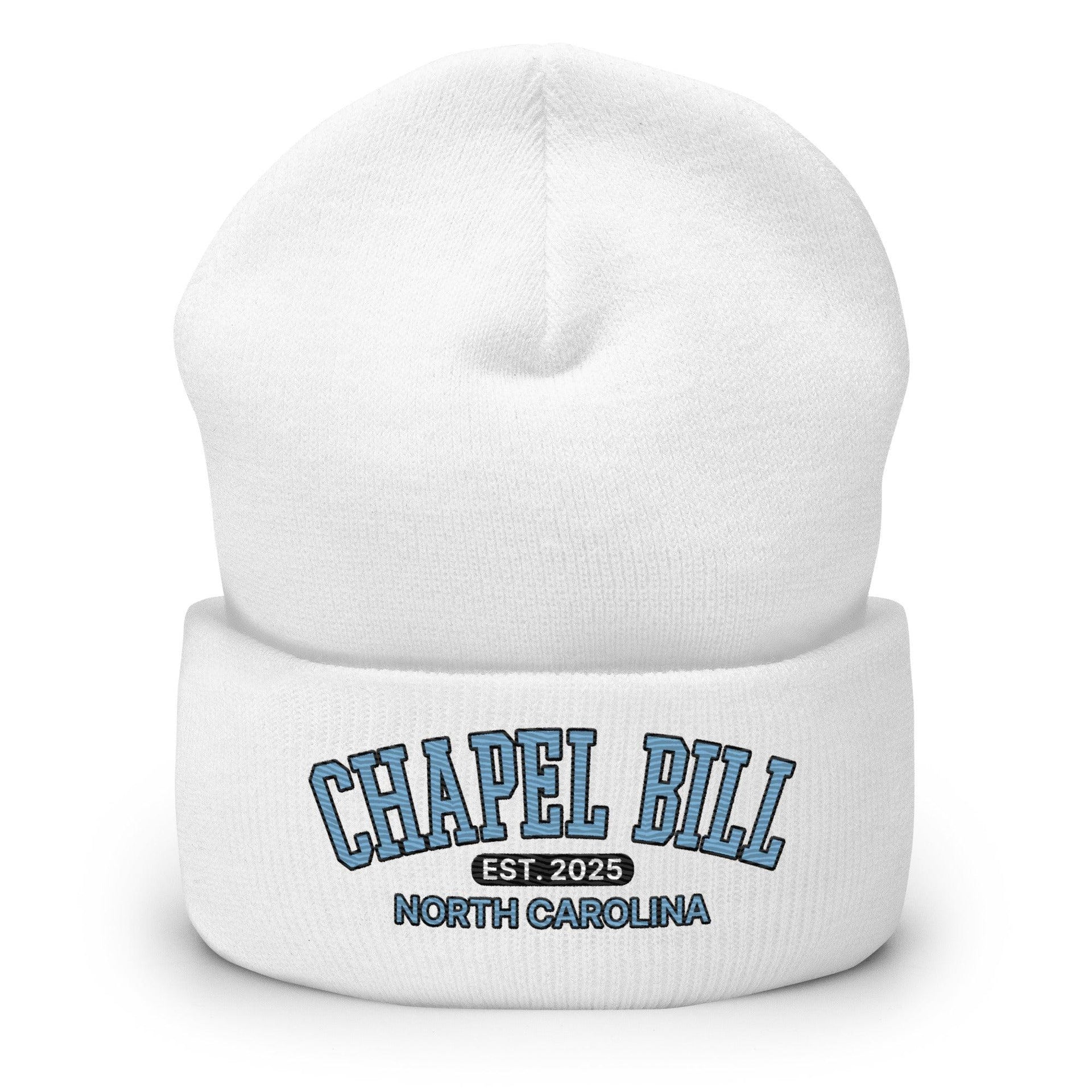 Chapel Bill Belichick Coach UNC Embroidered Knit Cuffed Beanie Default Title Beanies Capital Crowns College
