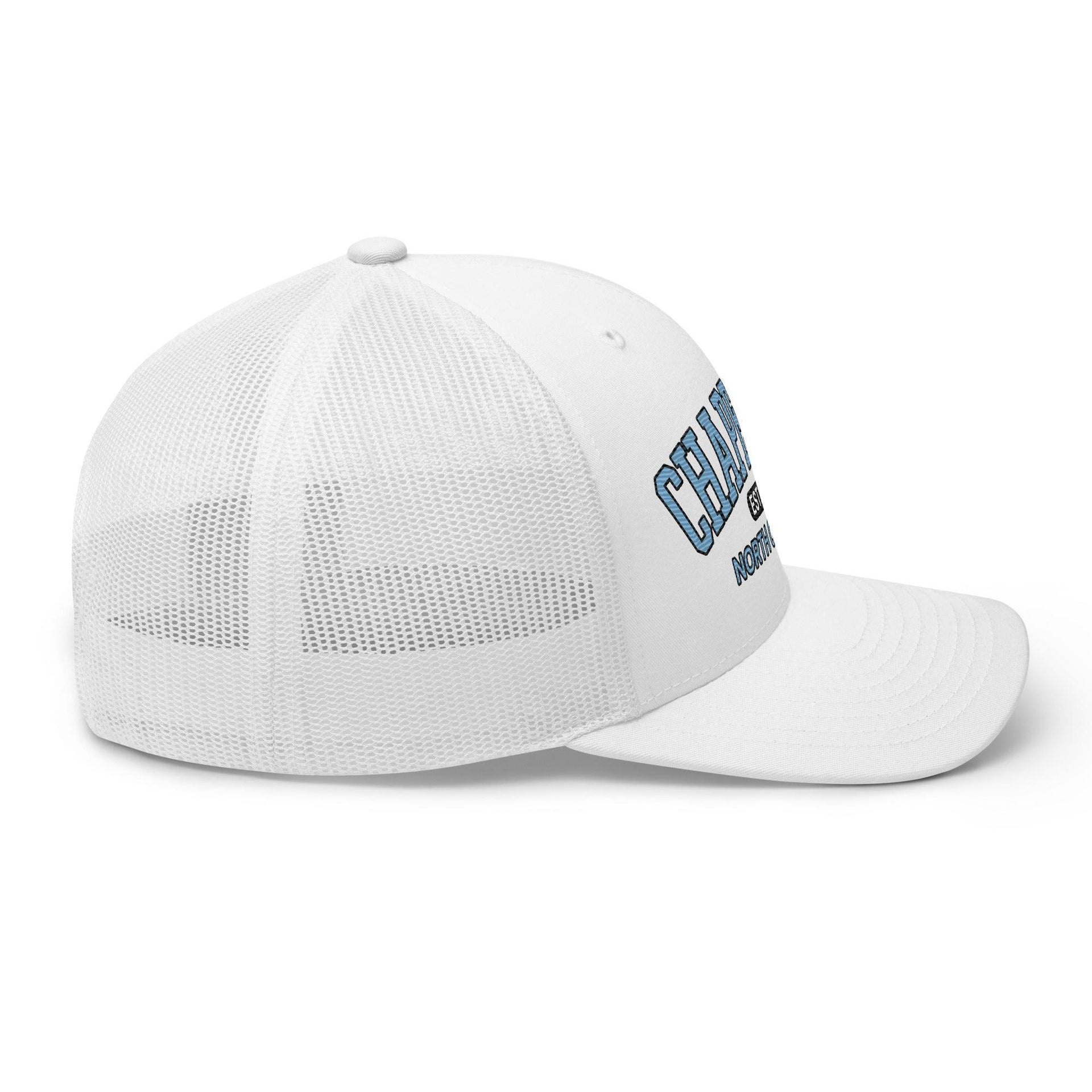 Chapel Bill Belichick Coach UNC Embroidered Mesh Trucker Hat Capital Crowns College Trucker Hats
