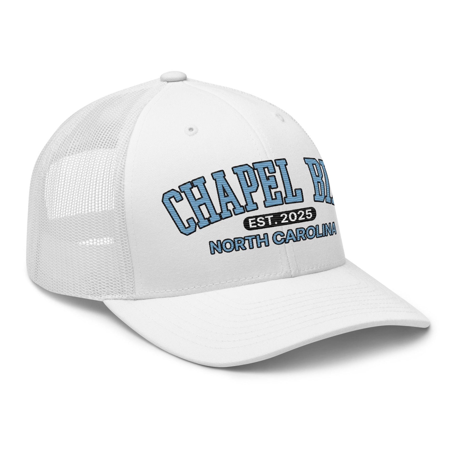 Chapel Bill Belichick Coach UNC Embroidered Mesh Trucker Hat Capital Crowns College Trucker Hats