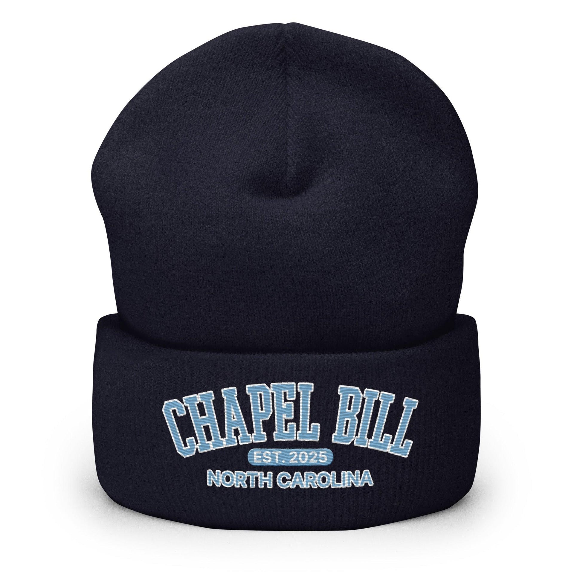 Chapel Bill Belichick UNC Coach Embroidered Knit Cuffed Beanie Default Title Beanies Capital Crowns College