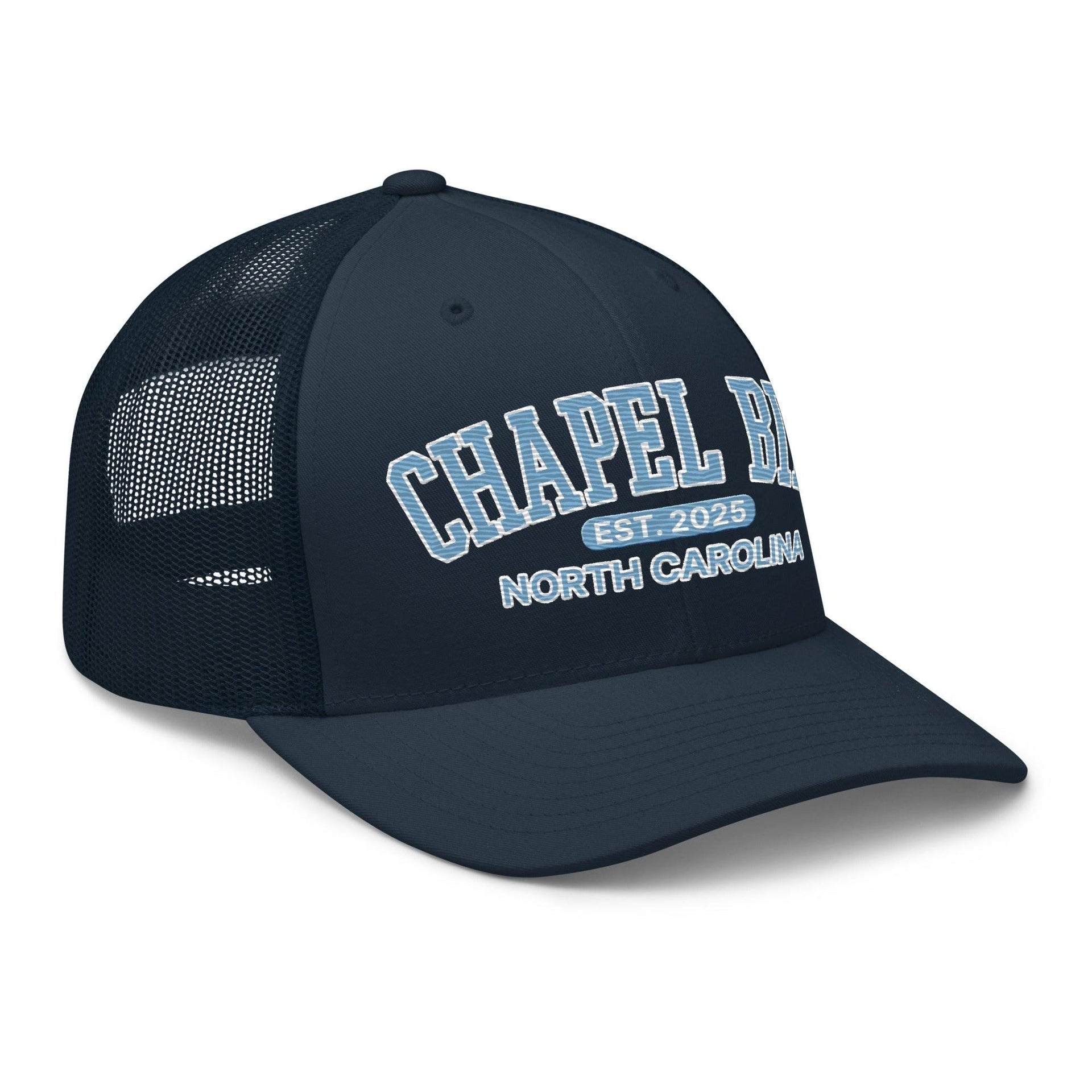 Chapel Bill Belichick UNC Coach Embroidered Mesh Trucker Hat Capital Crowns College Trucker Hats