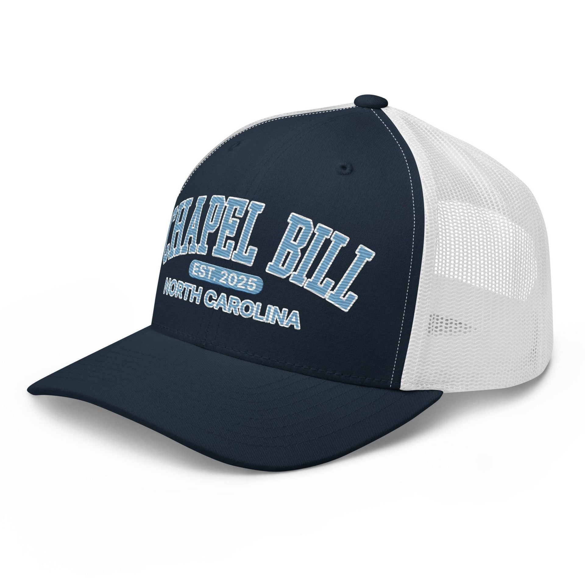 Chapel Bill Belichick UNC Coach Embroidered Mesh Trucker Hat Capital Crowns College Trucker Hats