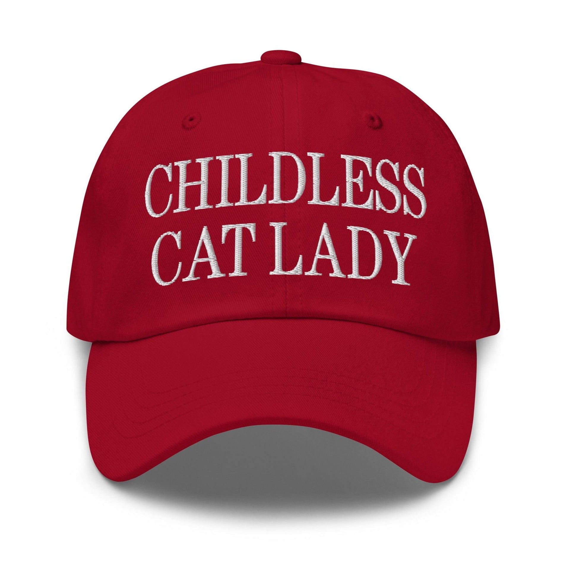 Childless Cat Lady Dad Hat Cranberry Capital Crowns Dad Hats Liberal