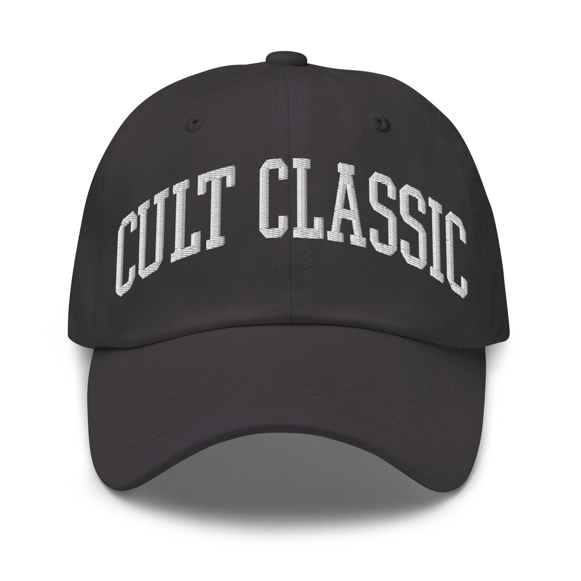 Cult Classic Embroidered Dad Hat Dark Grey Capital Crowns Dad Hats Funny