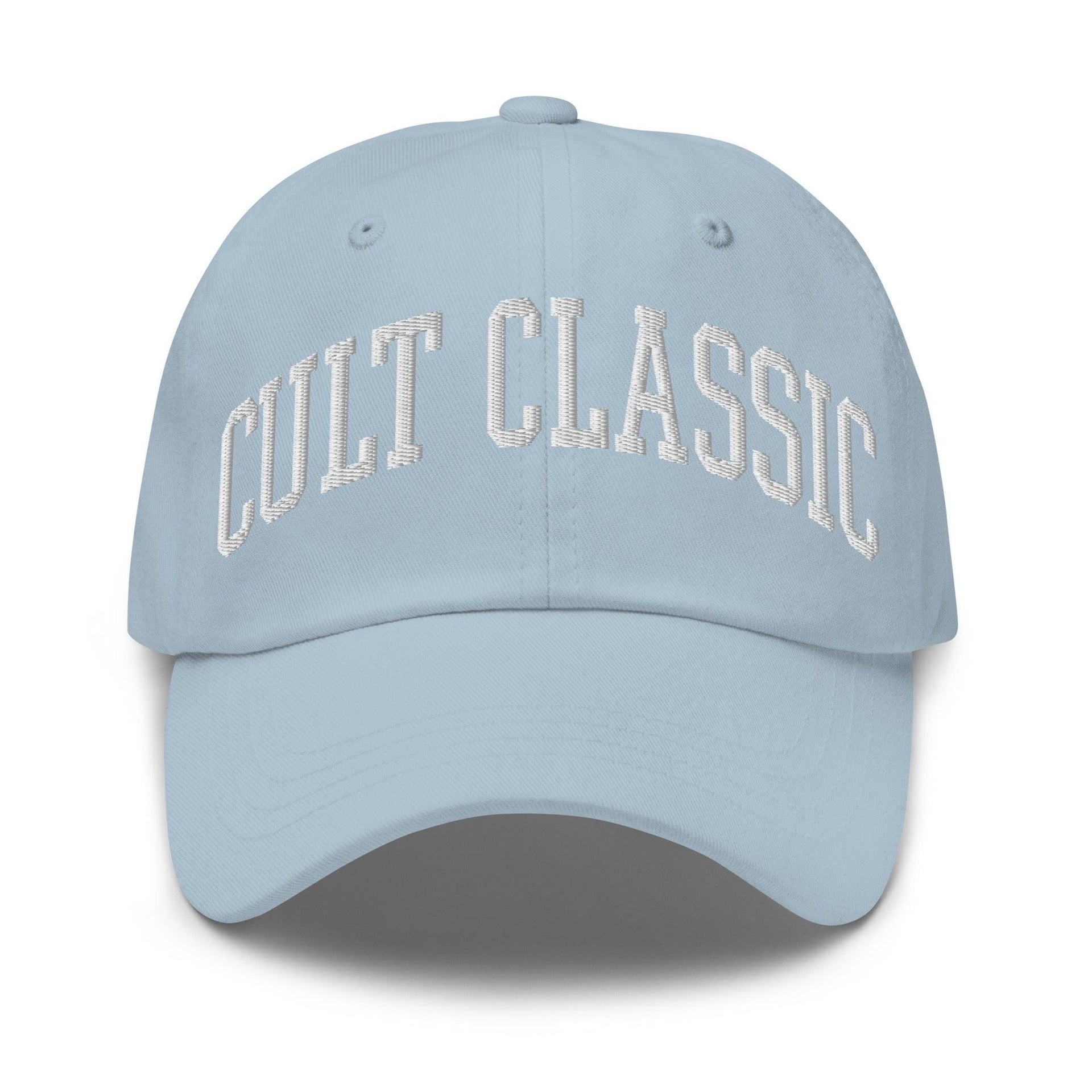 Cult Classic Embroidered Dad Hat Light Blue Capital Crowns Dad Hats Funny
