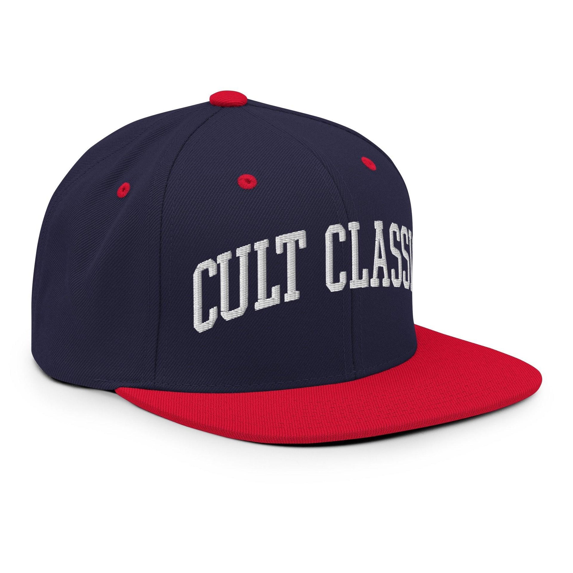 Cult Classic Embroidered Flat Bill Brim Snapback Hat Capital Crowns Funny Snapback Hats