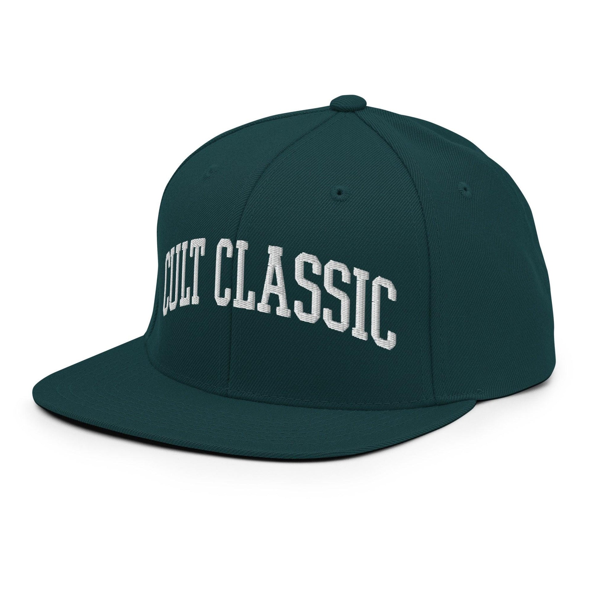 Cult Classic Embroidered Flat Bill Brim Snapback Hat Capital Crowns Funny Snapback Hats