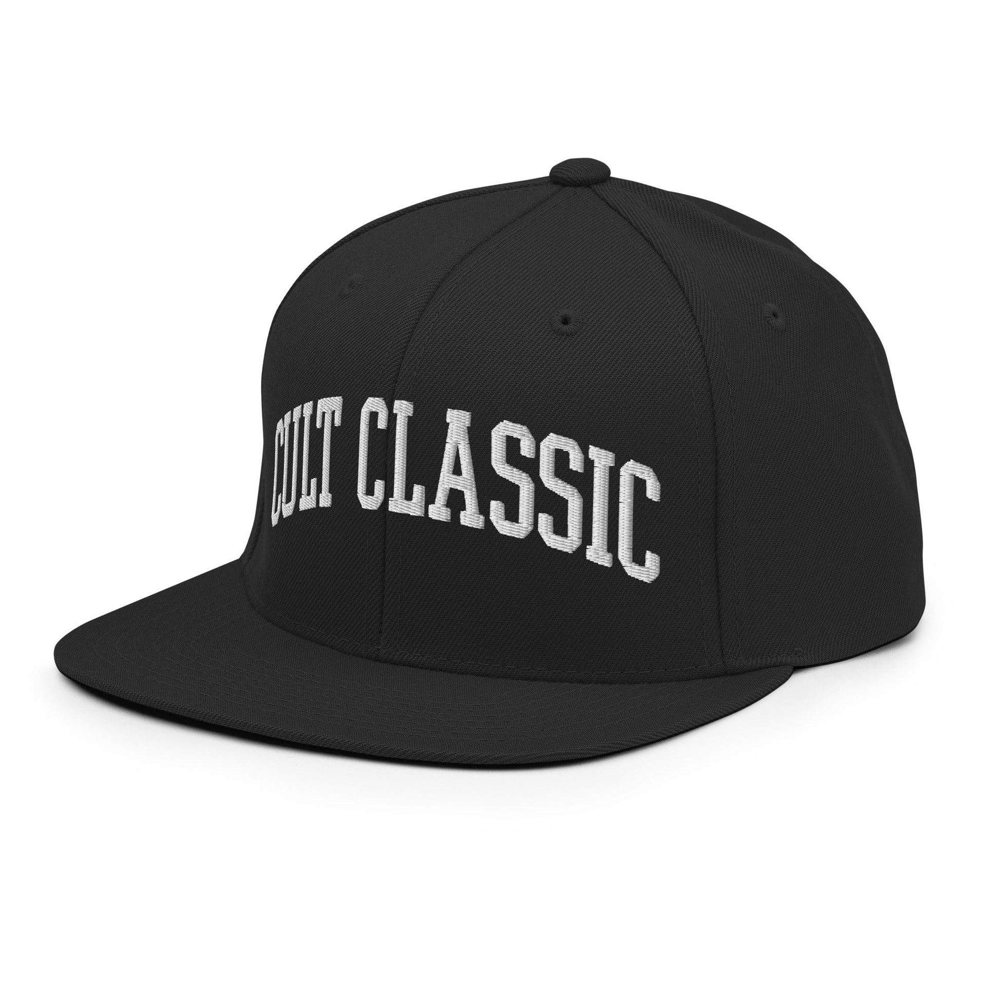 Cult Classic Embroidered Flat Bill Brim Snapback Hat Capital Crowns Funny Snapback Hats