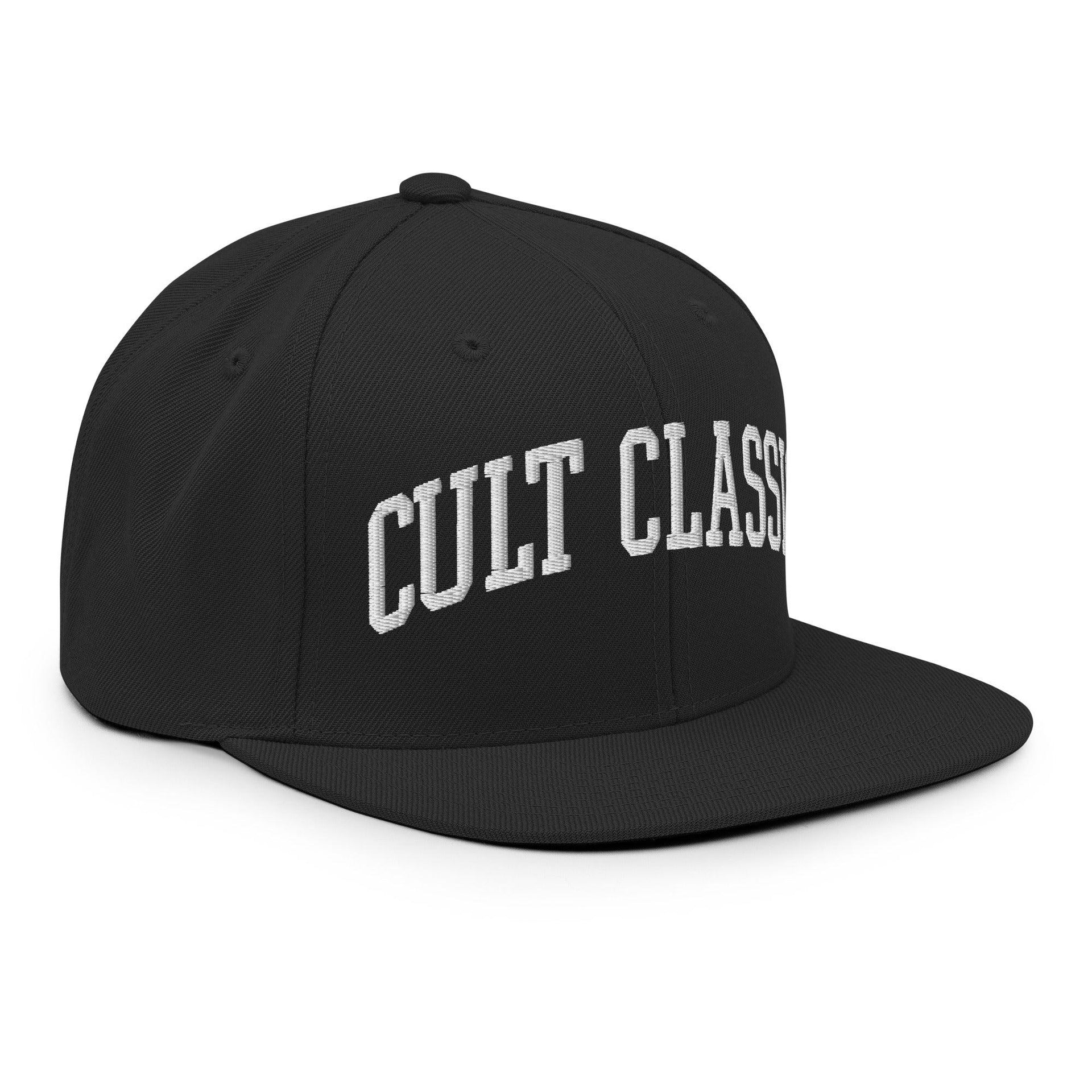 Cult Classic Embroidered Flat Bill Brim Snapback Hat Capital Crowns Funny Snapback Hats