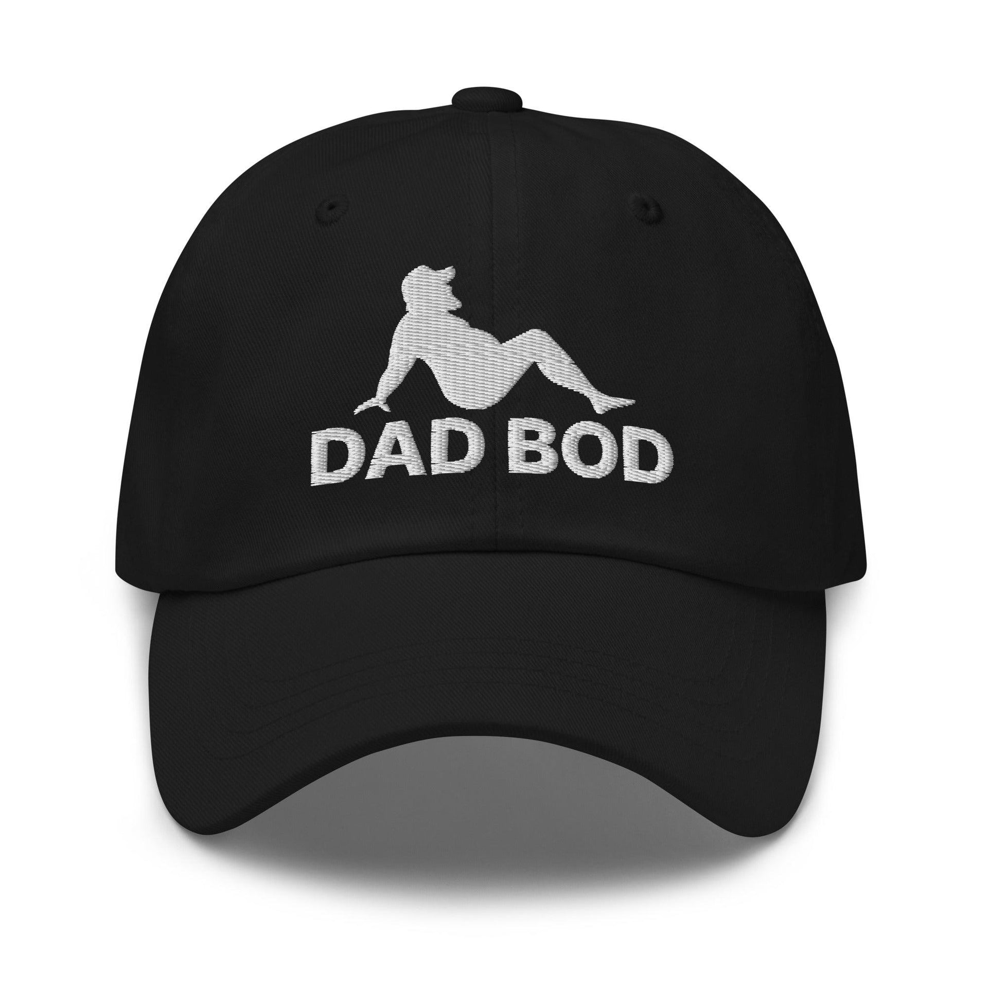 Dad Bod Mud Flap Silhouette Embroidered Dad Hat Black Capital Crowns Dad Hats Funny